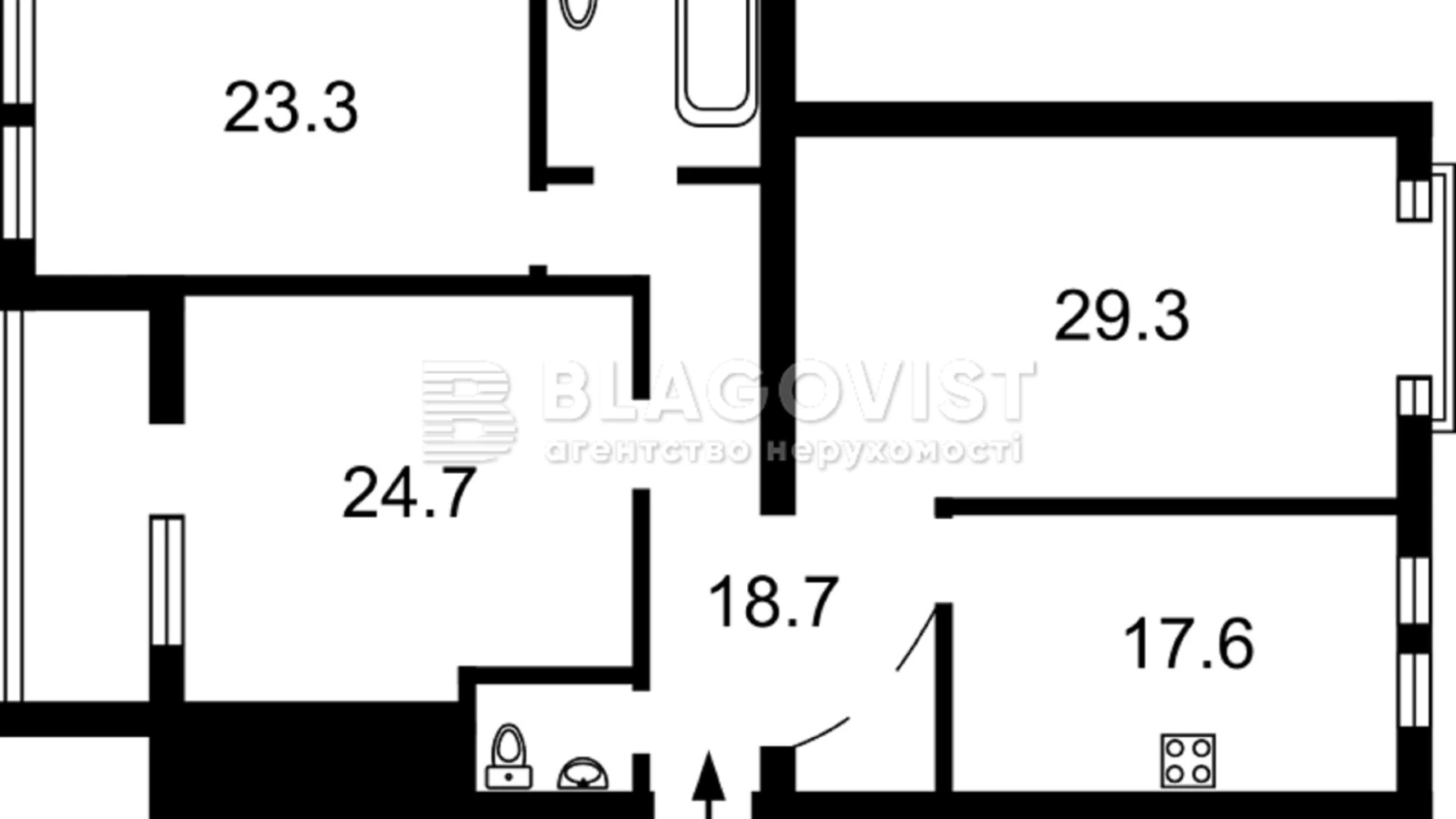 Продается 3-комнатная квартира 127 кв. м в Киеве, ул. Панаса Мирного, 12