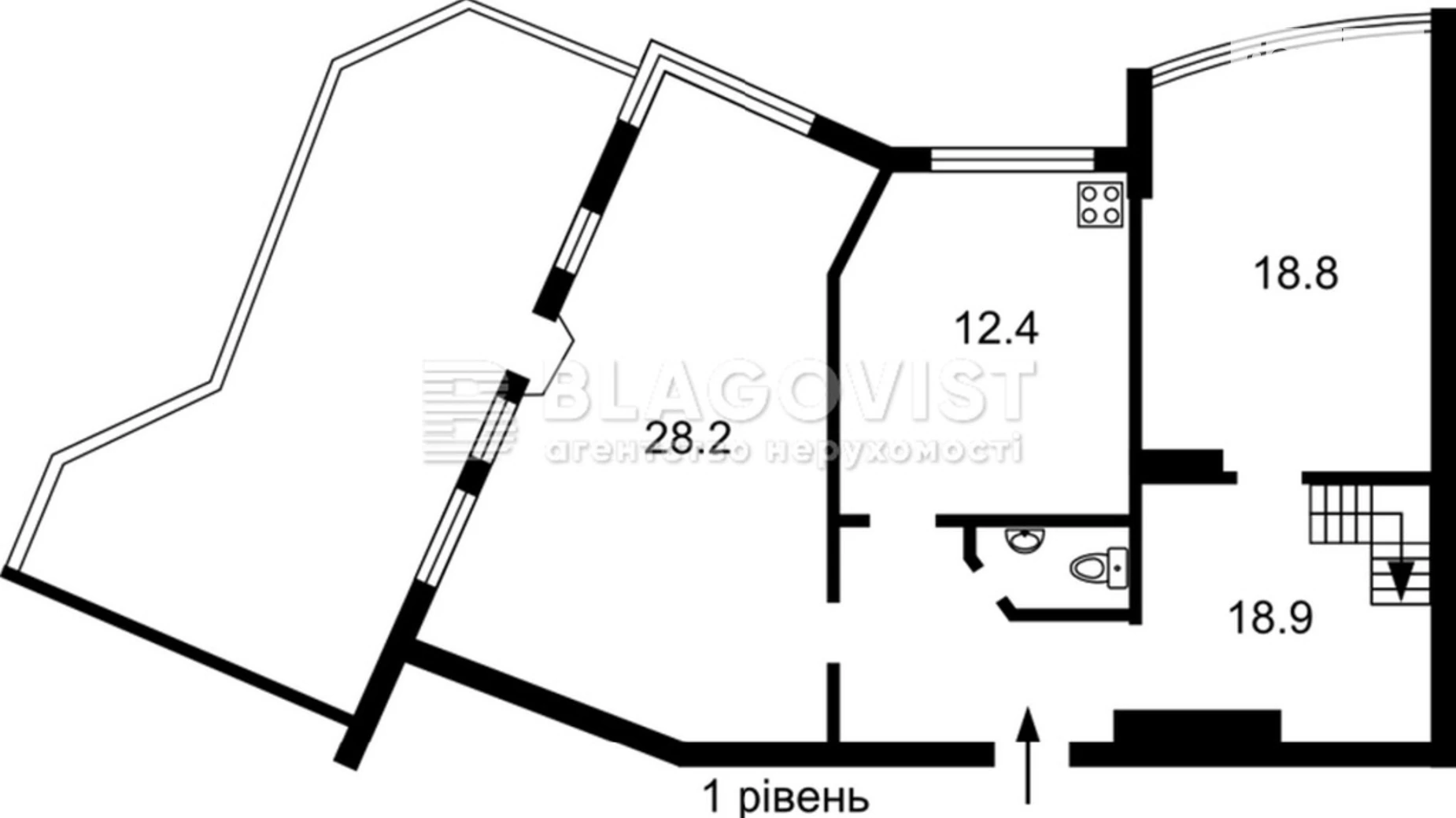 Продається 4-кімнатна квартира 181 кв. м у Києві, вул. Ломоносова, 46/1 - фото 2