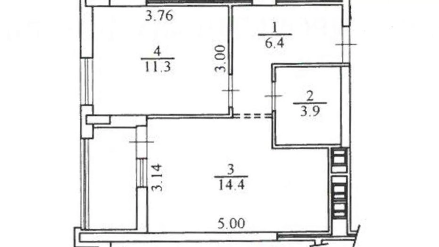 Продається 2-кімнатна квартира 37 кв. м у Києві, вул. Салютна, 2Б