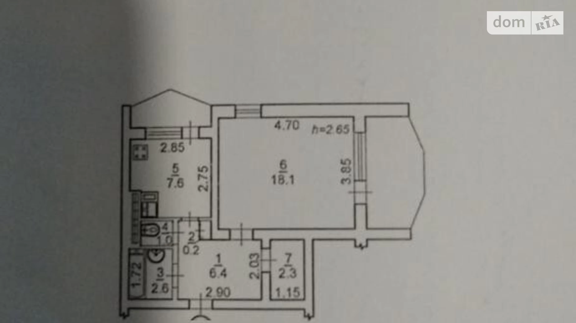 Продается 1-комнатная квартира 44 кв. м в Одессе, ул. Академика Вильямса, 66Б