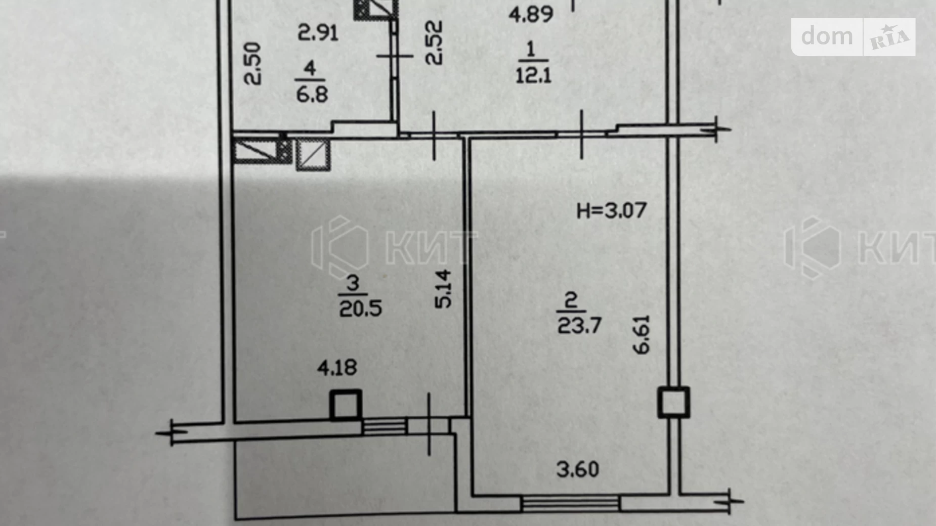 Продається 2-кімнатна квартира 68 кв. м у Харкові, вул. Динамівська, 15А