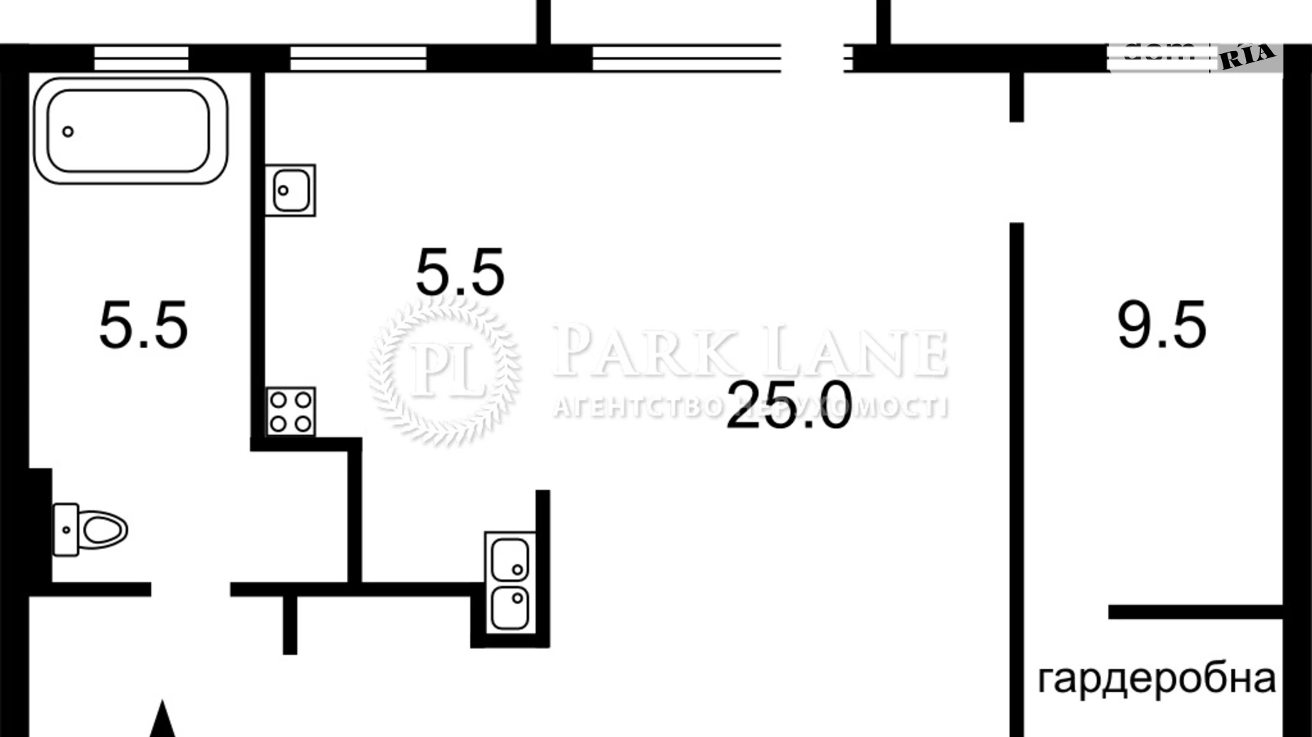 Продается 2-комнатная квартира 55 кв. м в Киеве, ул. Круглоуниверситетская, 2/1