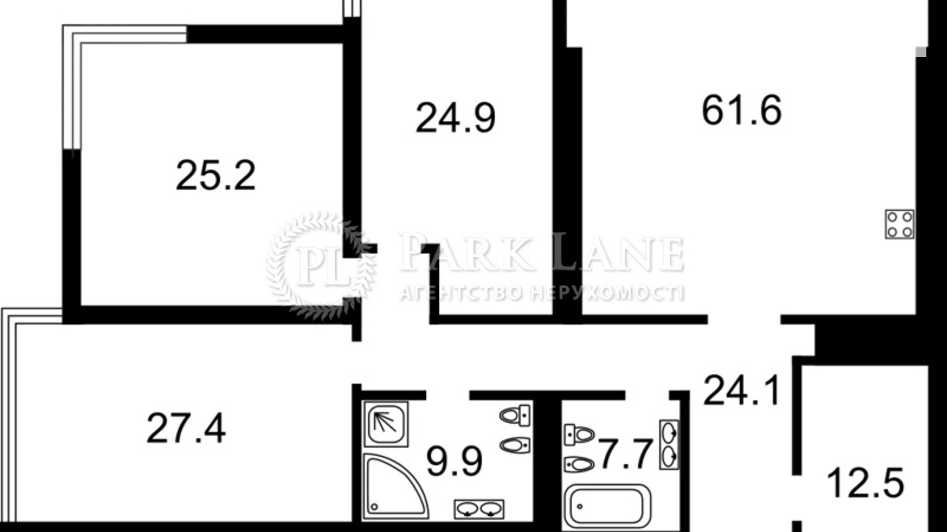 Продается 3-комнатная квартира 197 кв. м в Киеве, спуск Кловский, 7