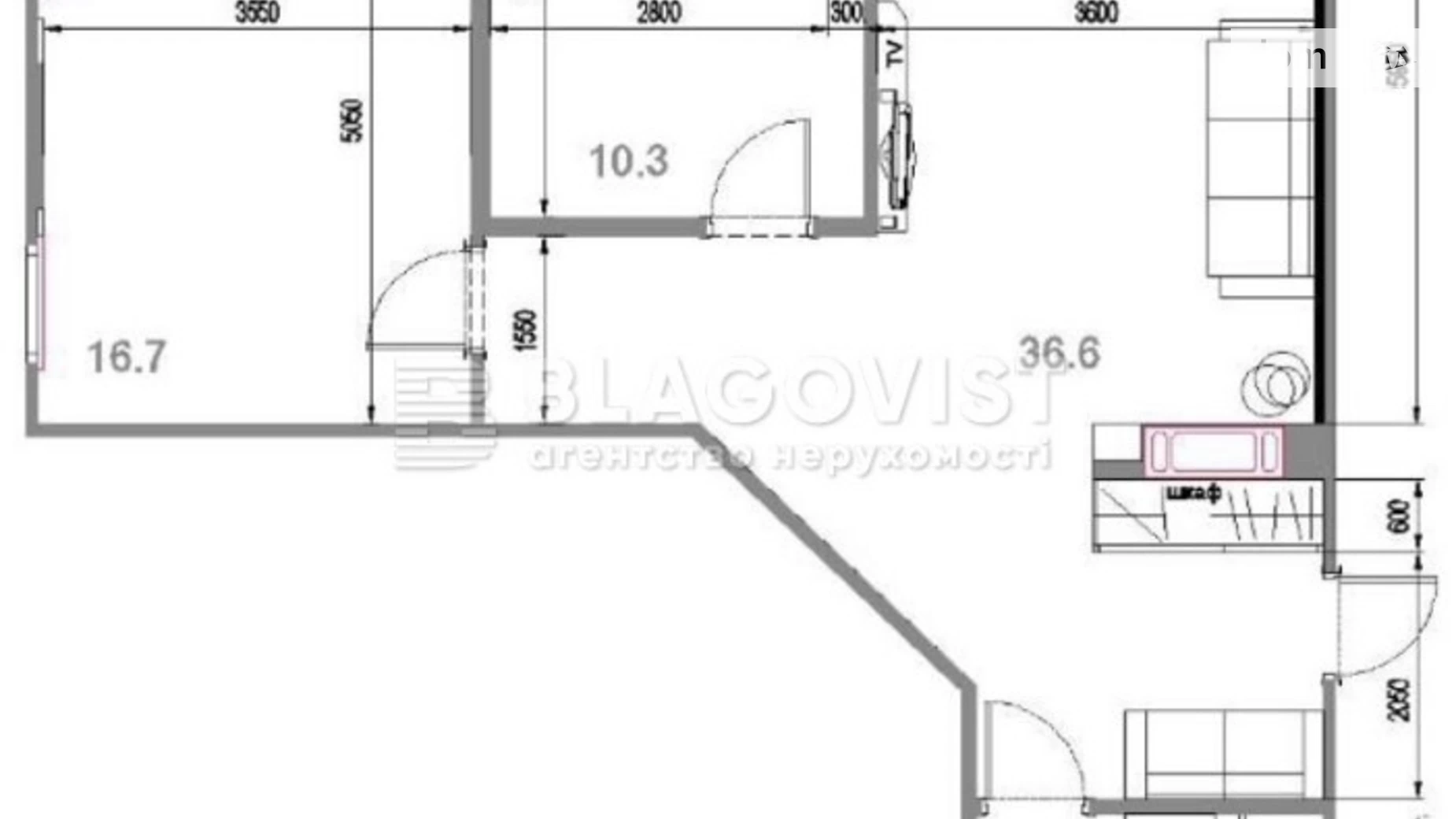 Продается 3-комнатная квартира 74 кв. м в Киеве, ул. Елены Пчилки, 6