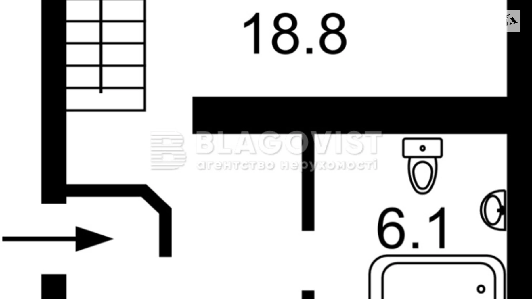 Продається 1-кімнатна квартира 119 кв. м у Києві, просп. Володимира Івасюка, 53Б