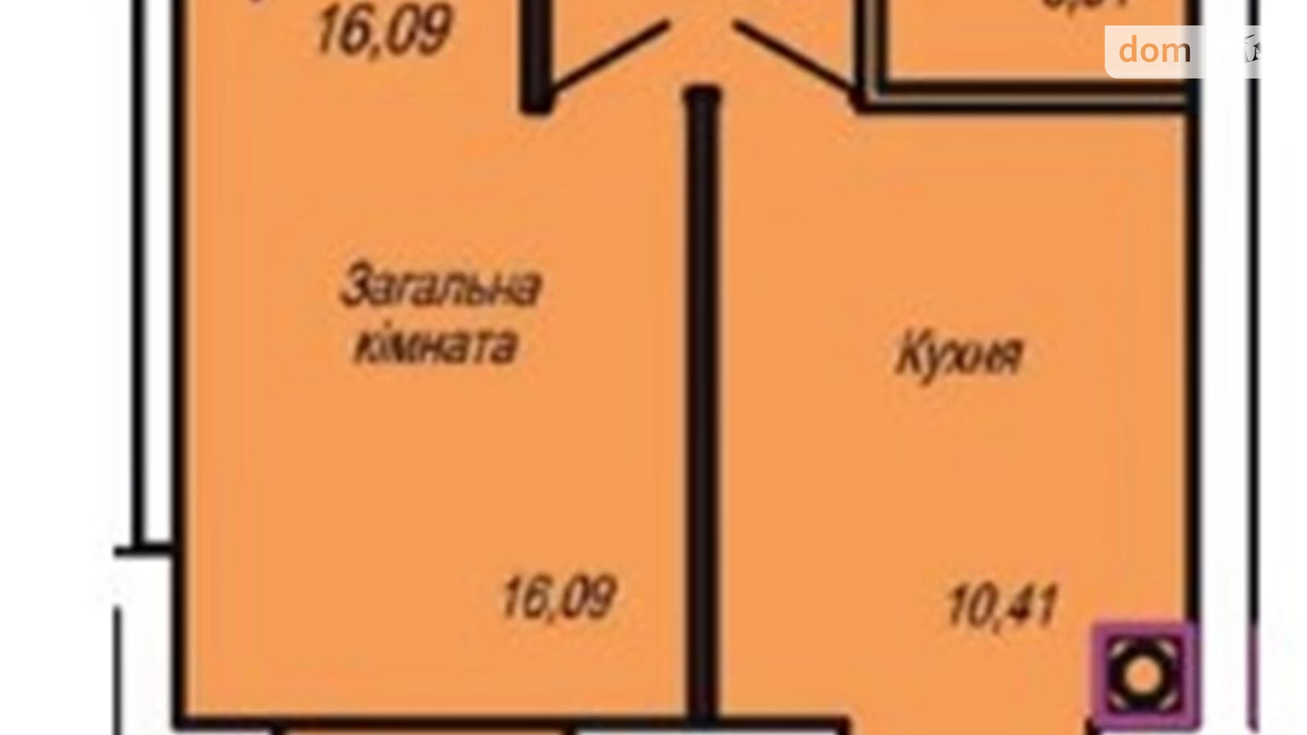 Продается 1-комнатная квартира 30 кв. м в Житомире, ул. Евгения Рыхлика, 11К