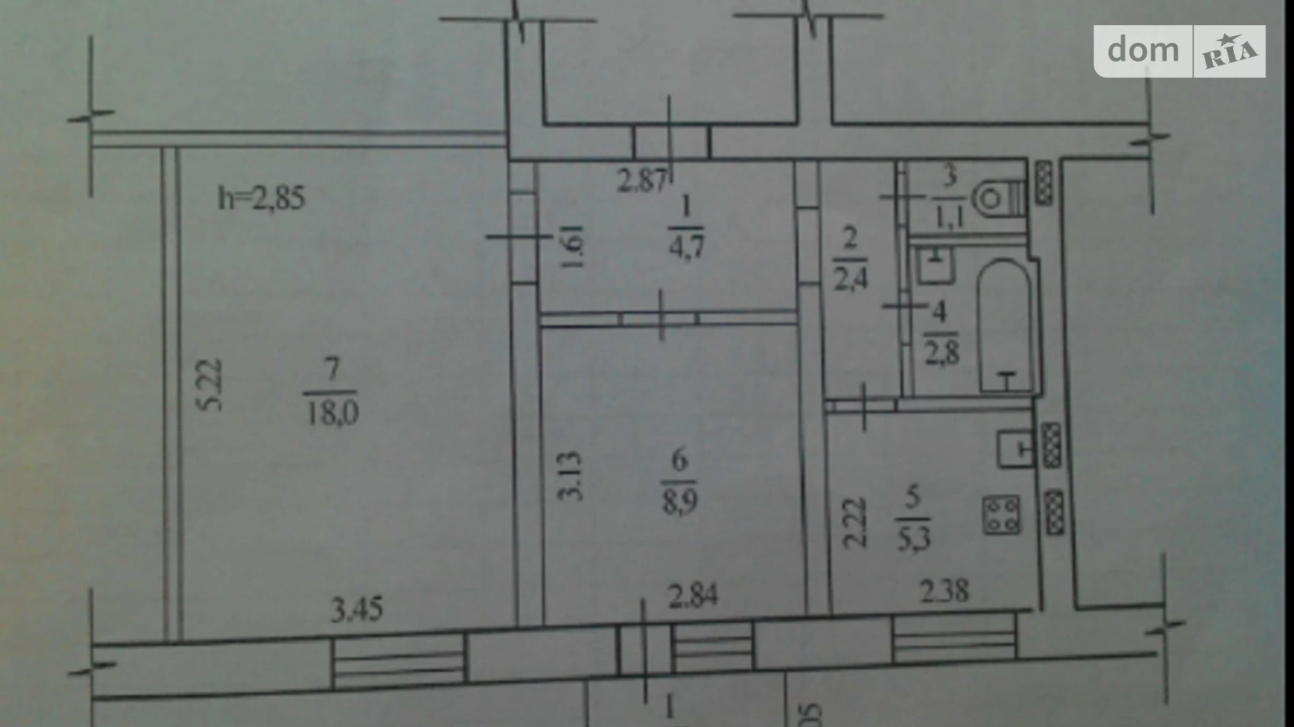 Продається 2-кімнатна квартира 42 кв. м у Дніпрі, просп. Хмельницького Богдана, 40