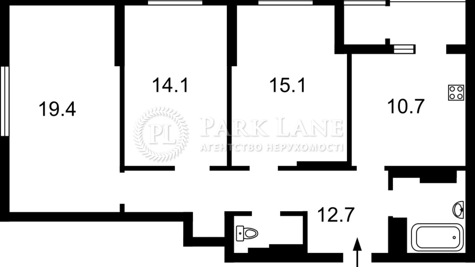 Продается 3-комнатная квартира 81 кв. м в Киеве, ул. Приорская(Полупанова), 16