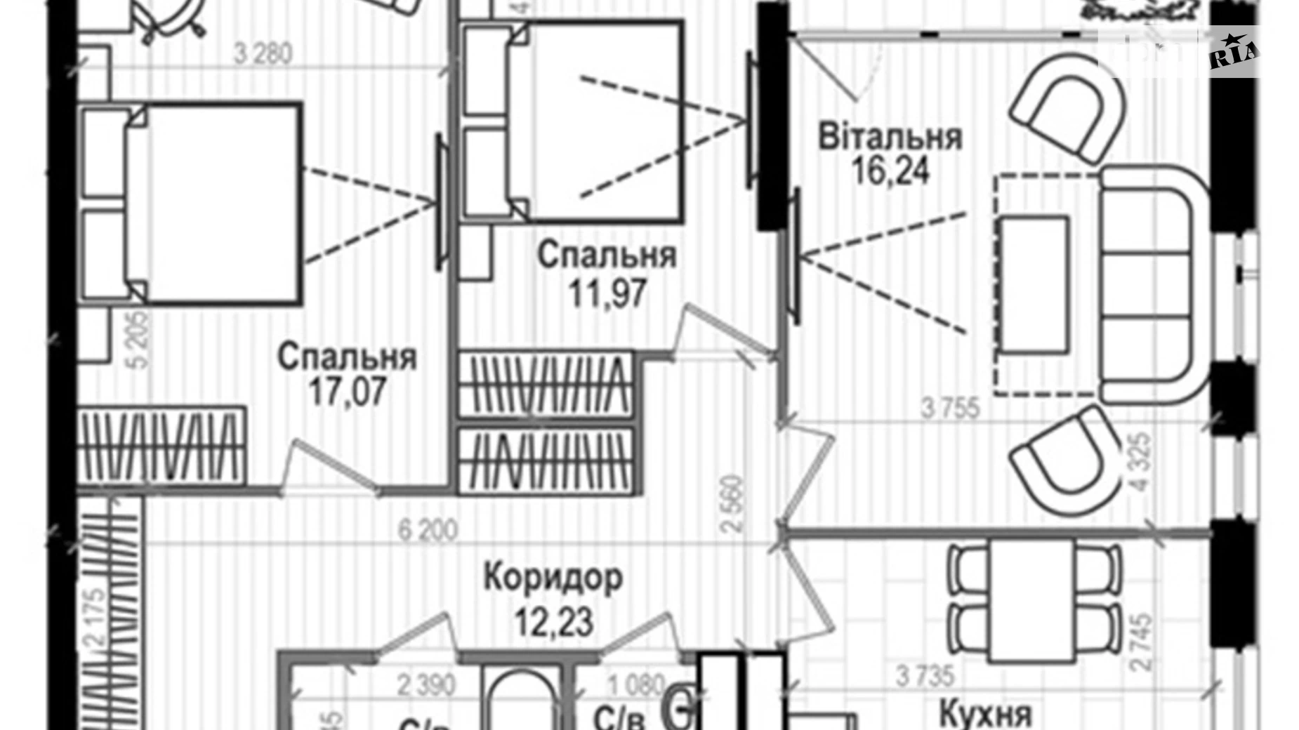 Продається 3-кімнатна квартира 78 кв. м у Києві, просп. Науки, 58В - фото 3
