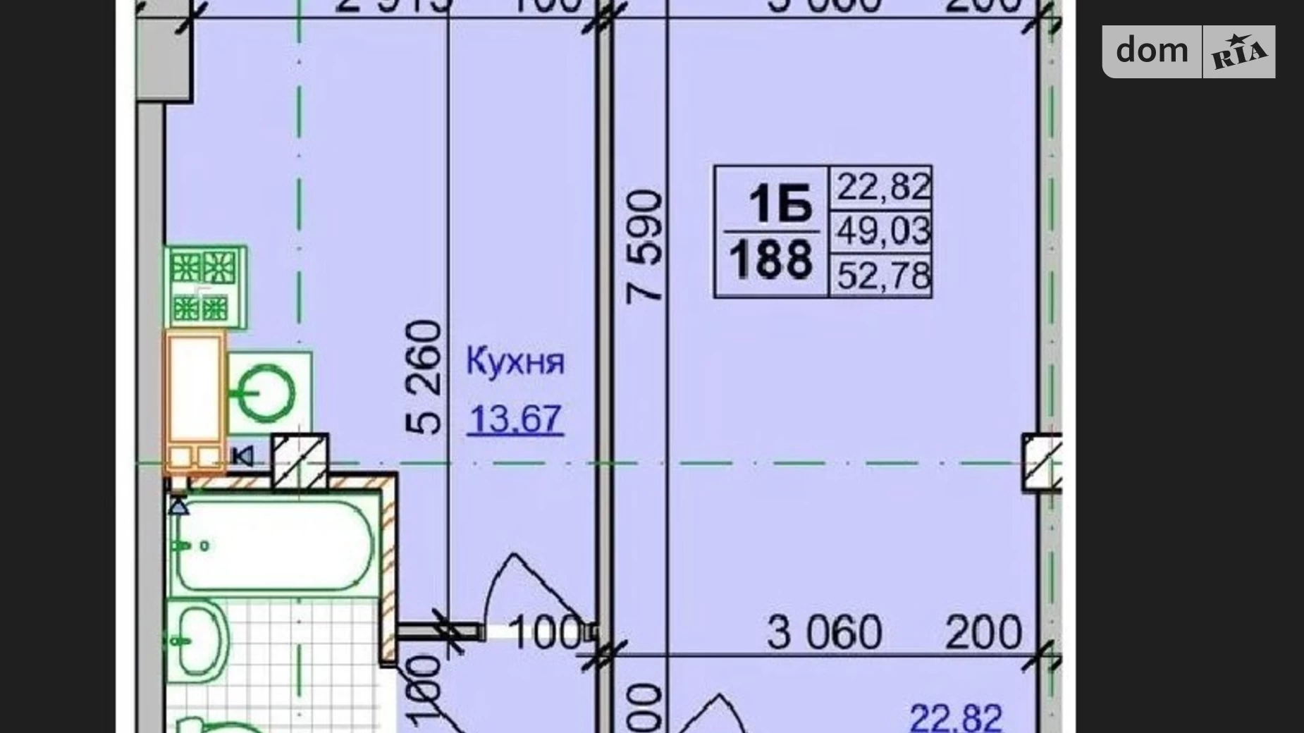 Продается 1-комнатная квартира 53 кв. м в Харькове, ул. Оренбургская, 9