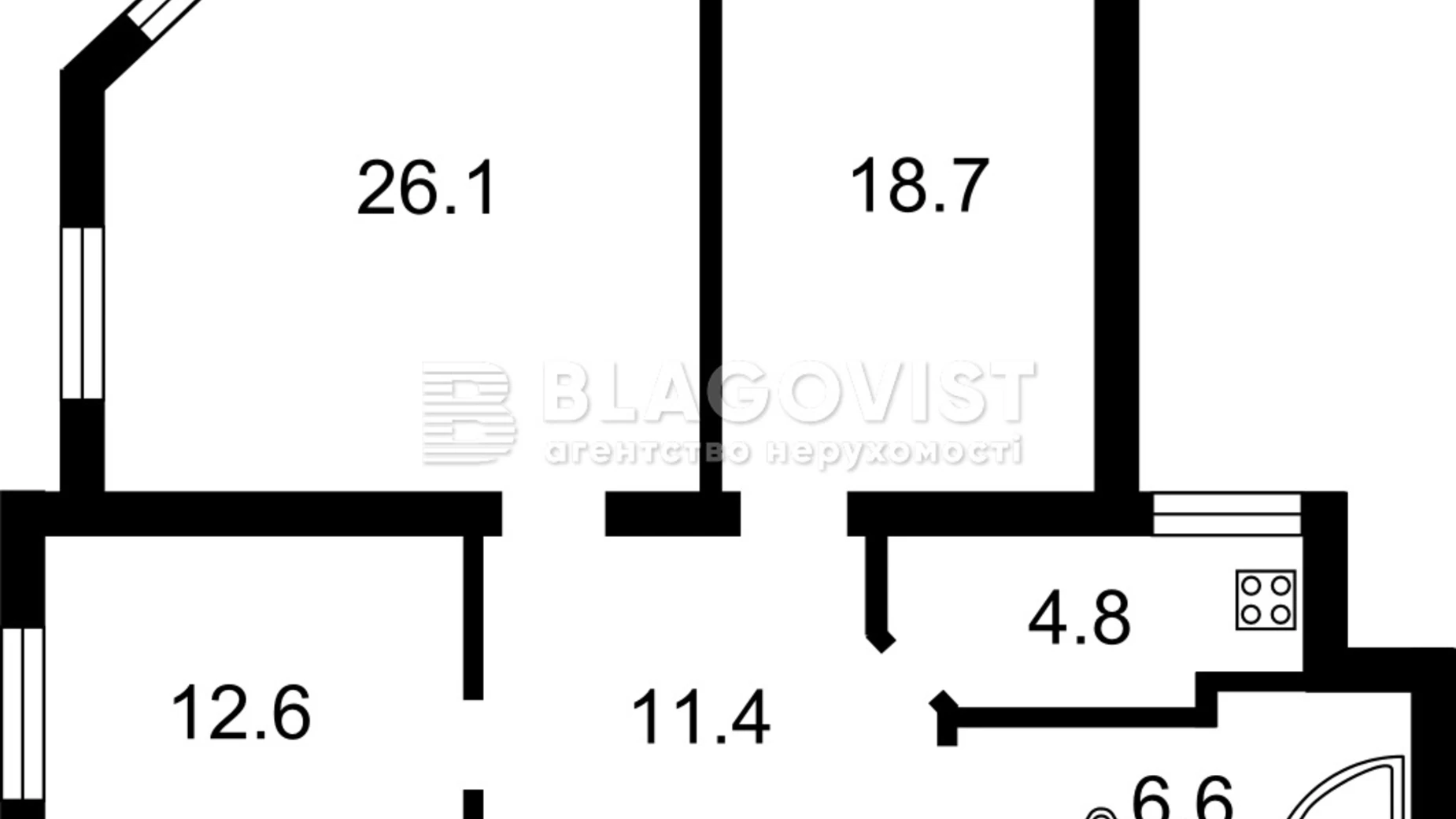 Продается 3-комнатная квартира 81 кв. м в Киеве, ул. Банковая, 1/10 - фото 2