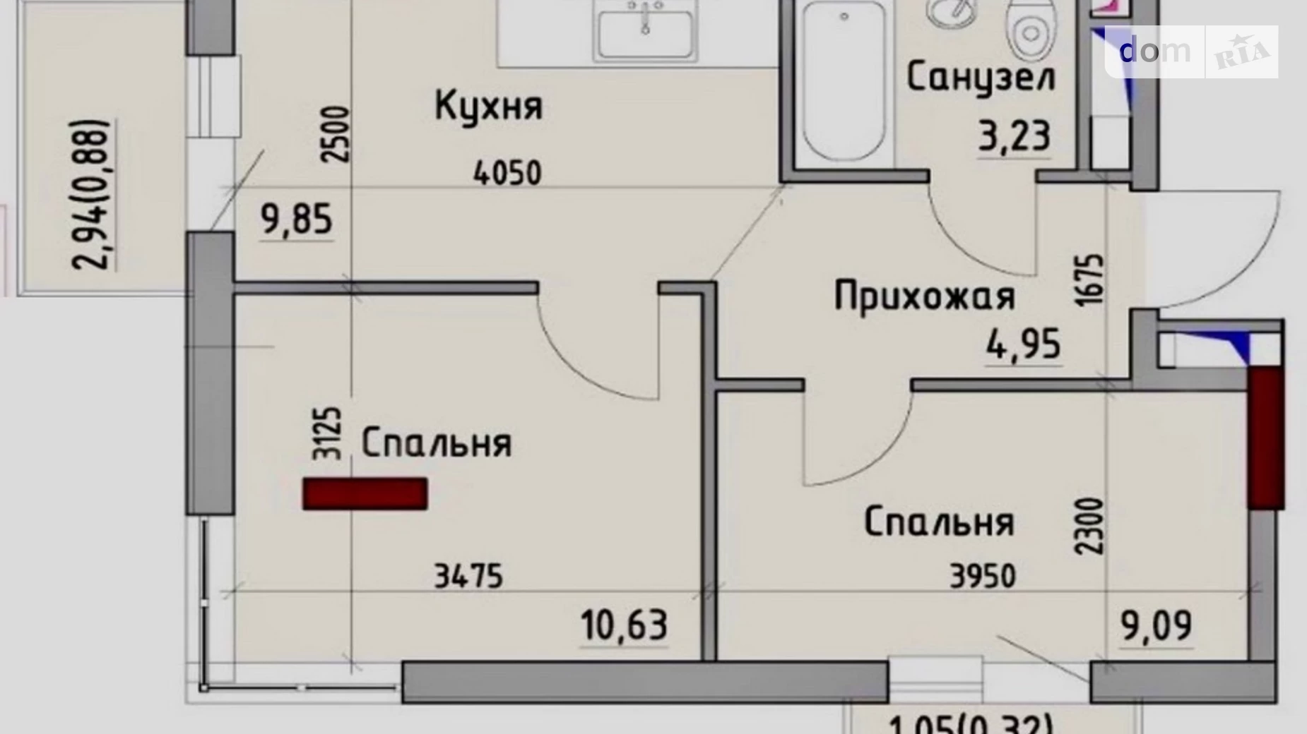 Продается 2-комнатная квартира 38 кв. м в Одессе, ул. Раскидайловская, 67Б