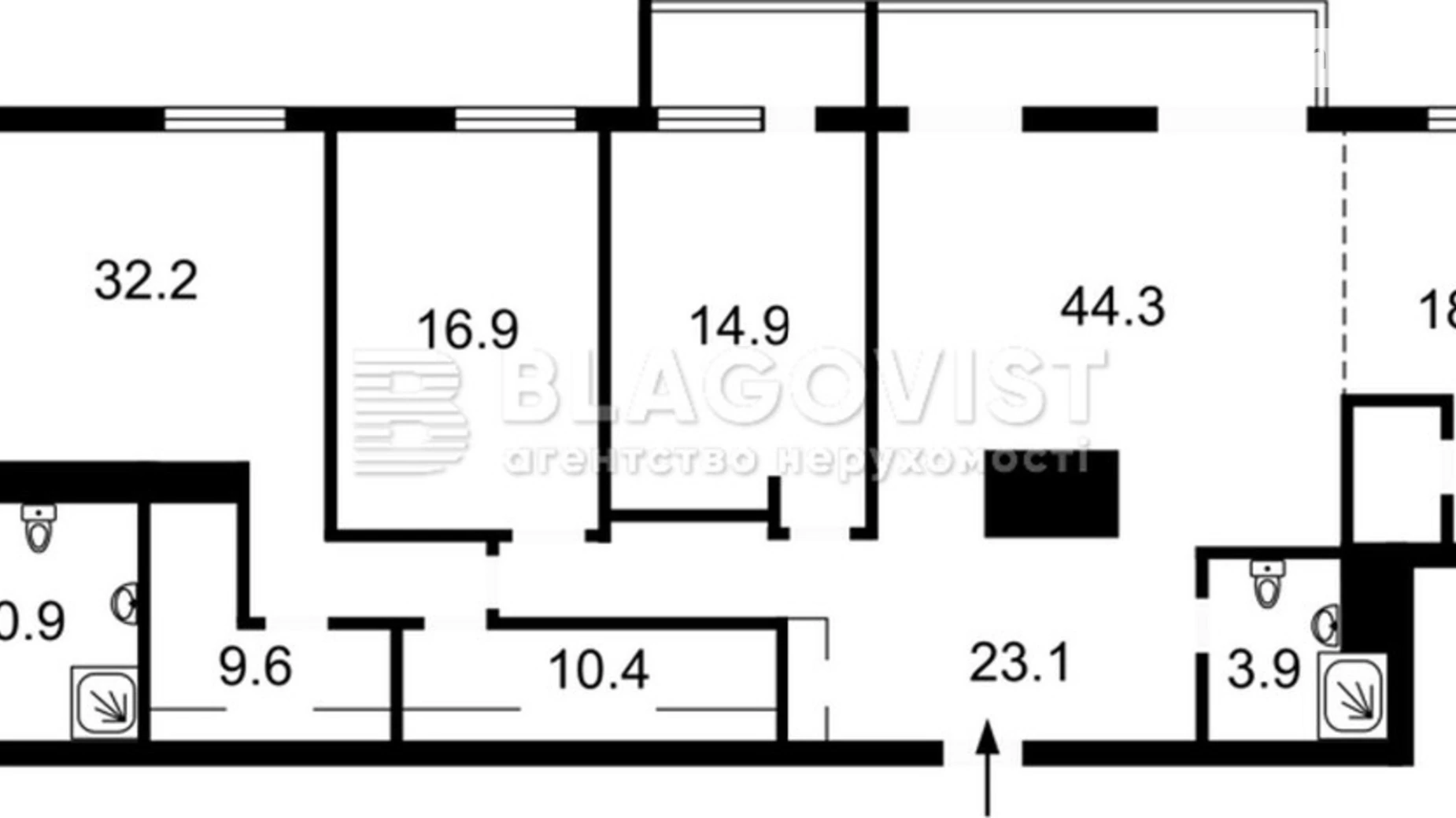 Продается 4-комнатная квартира 193 кв. м в Киеве, бул. Леси Украинки, 7В - фото 2