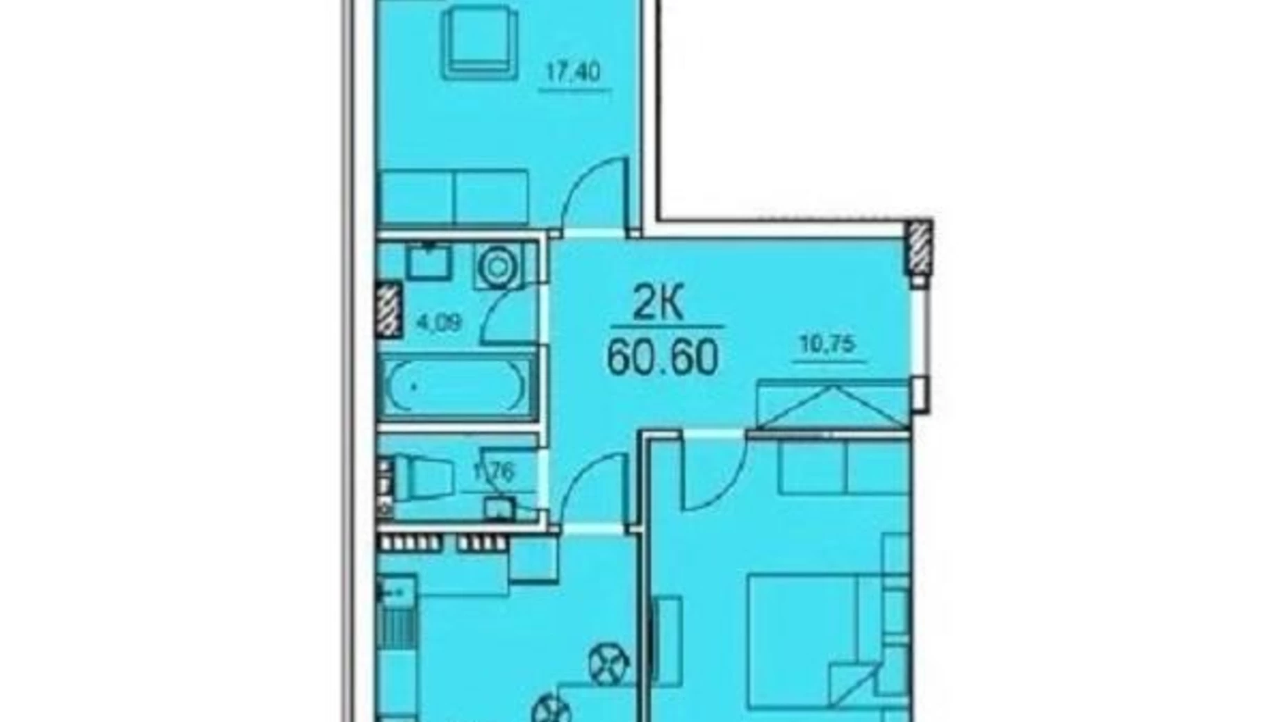 Продается 2-комнатная квартира 60 кв. м в Одессе, пер. Товарный, 1 корпус 6