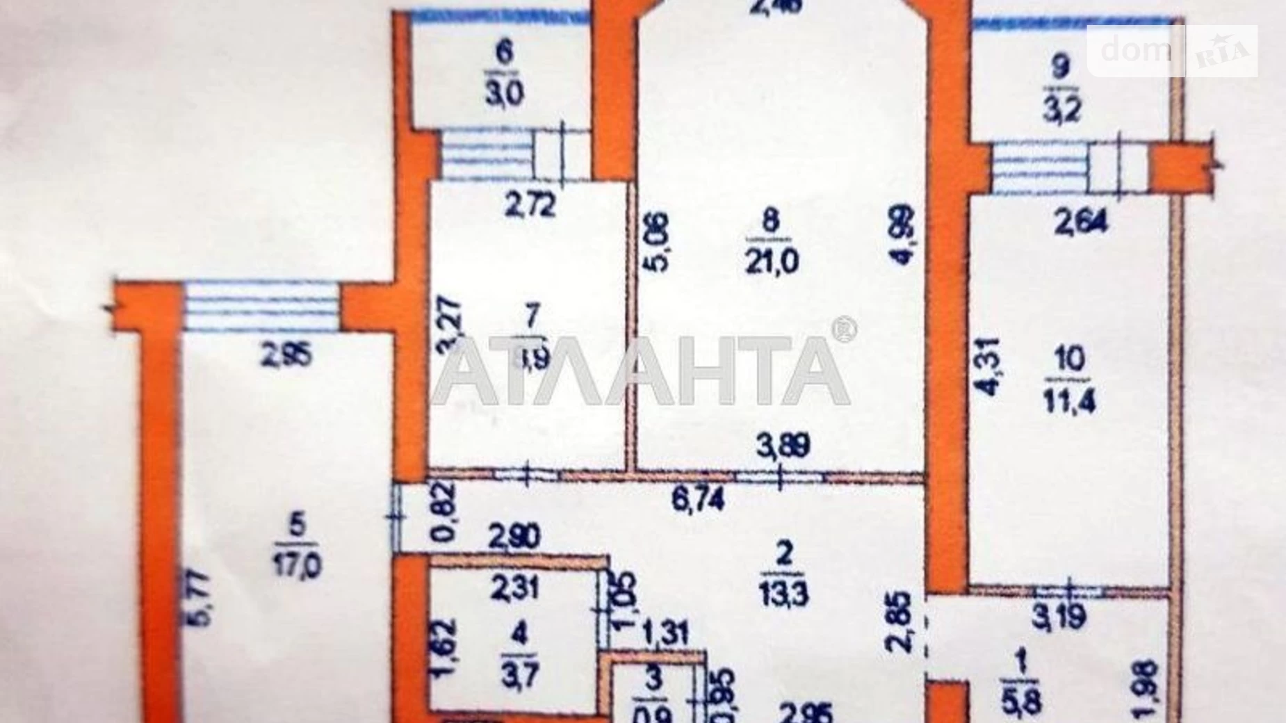 Продается 3-комнатная квартира 88.2 кв. м в Одессе, ул. Академика Вильямса, 56А - фото 4