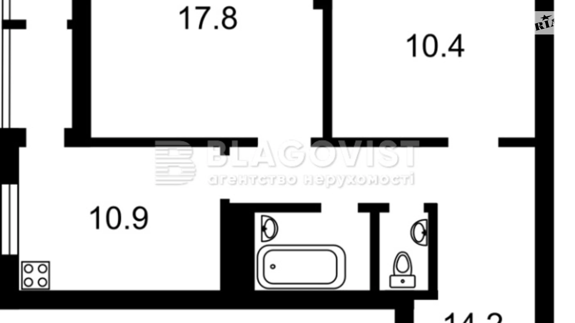 Продается 2-комнатная квартира 63 кв. м в Киеве, ул. Генерала Шаповала, 20