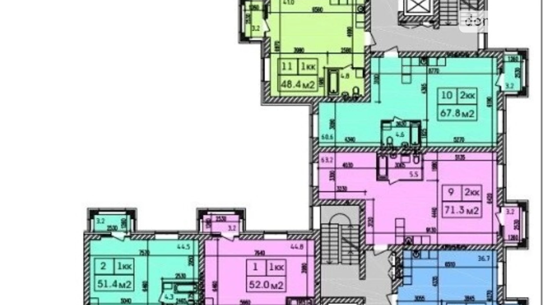 Продается 1-комнатная квартира 48.9 кв. м в Днепре, ул. Евгения Чикаленко(Аржанова), 1-3