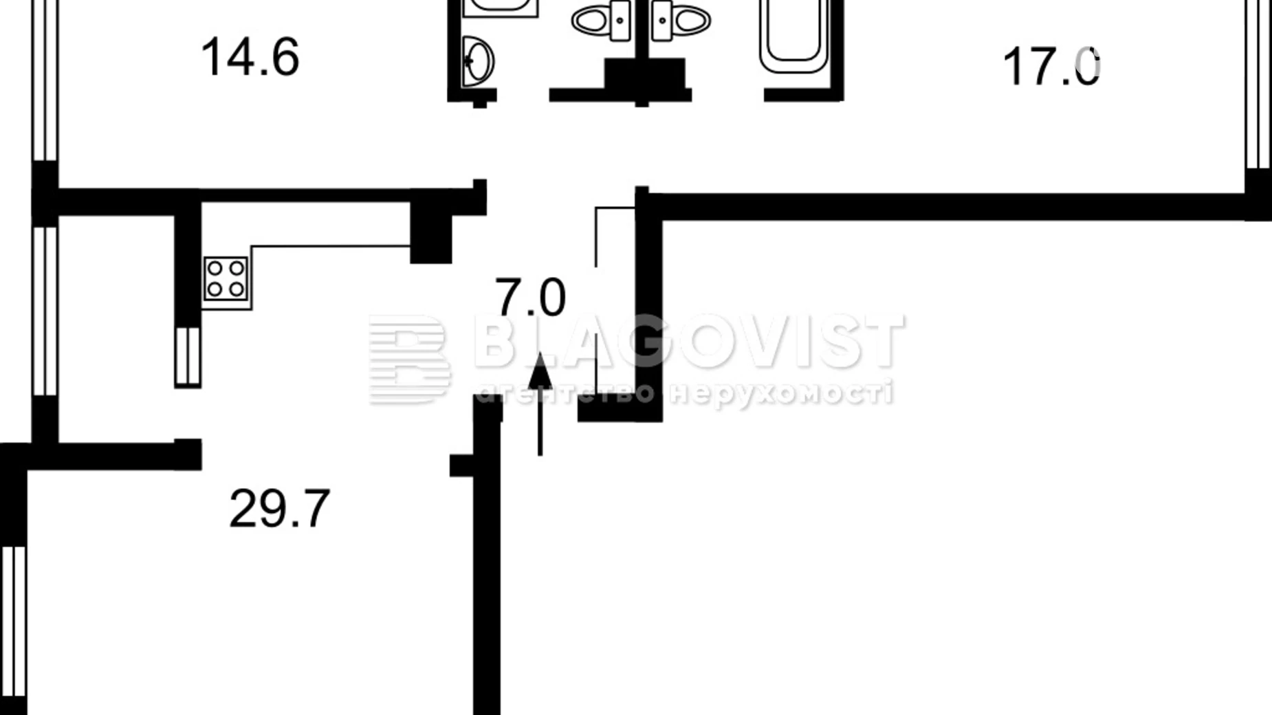 Продается 3-комнатная квартира 79 кв. м в Киеве, ул. Семьи Кистяковских, 4