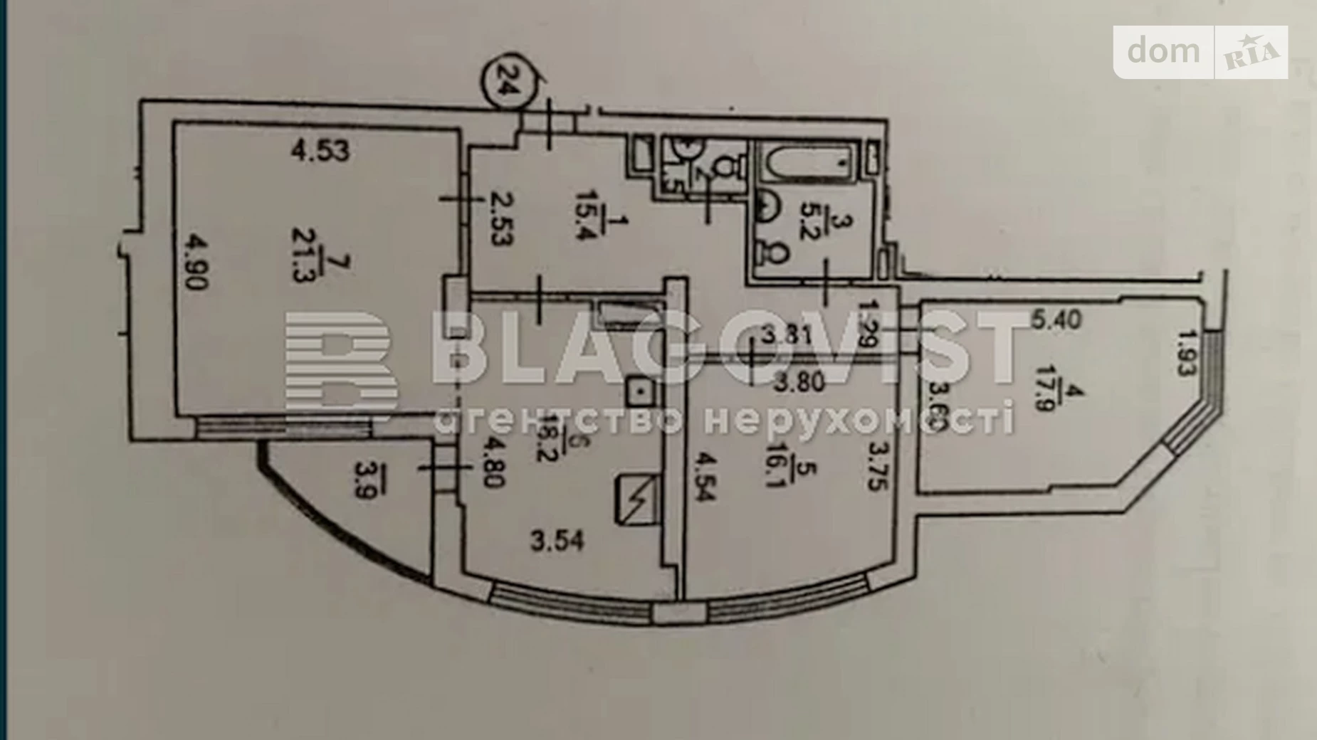 Продається 3-кімнатна квартира 99.5 кв. м у Києві, вул. Гришка Михайла, 9 - фото 2