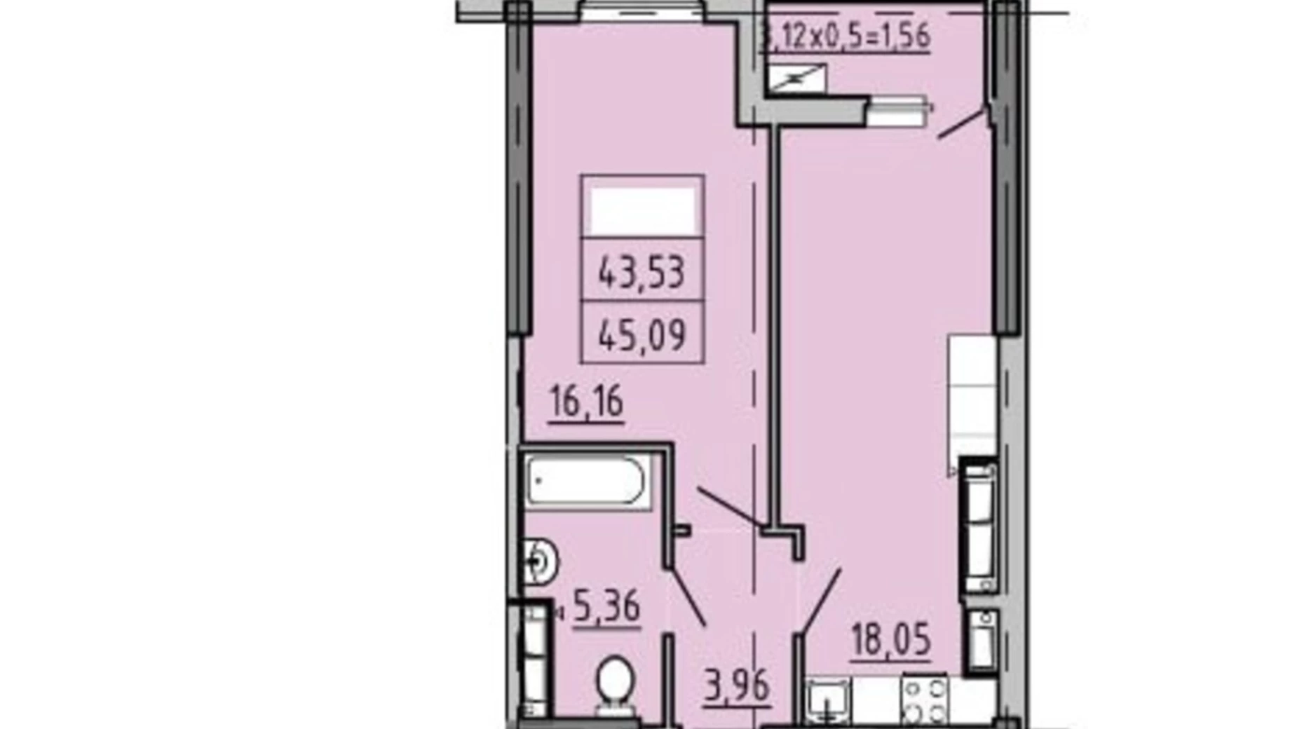 Продається 1-кімнатна квартира 45 кв. м у Одесі, вул. Генуезька, 1/1