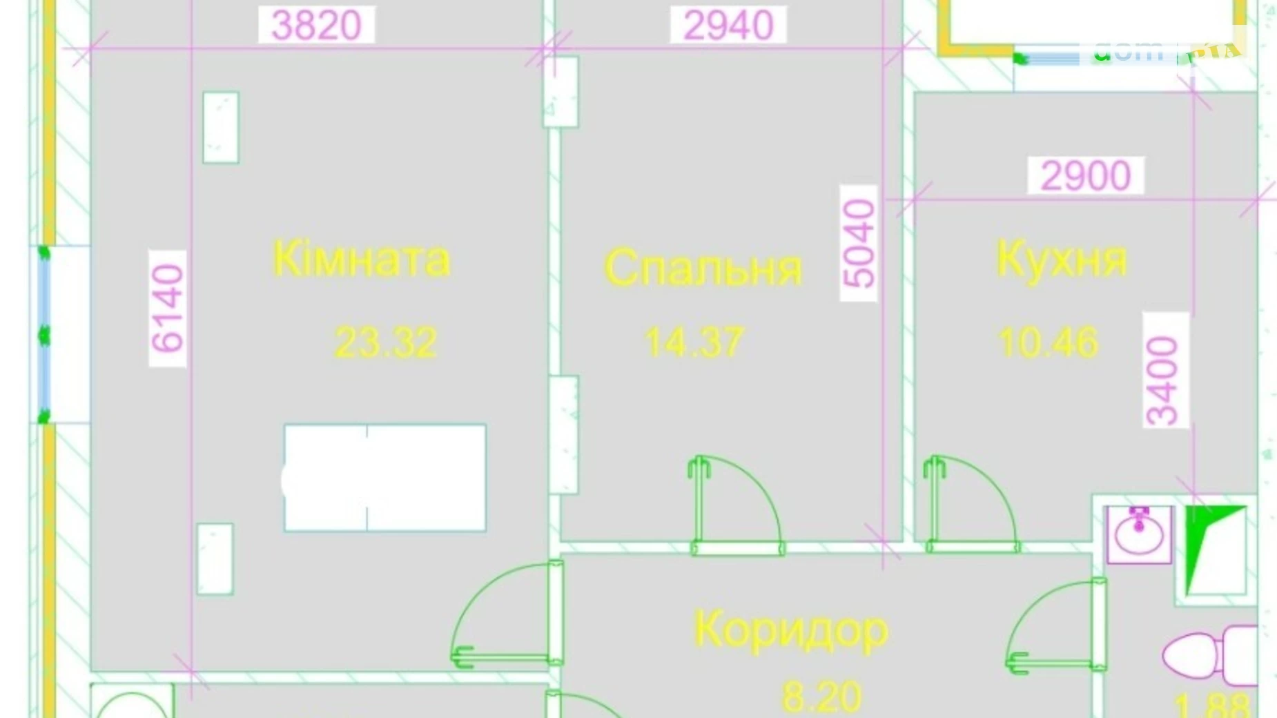 Продается 2-комнатная квартира 64.56 кв. м в Одессе, ул. Академика Сахарова - фото 3