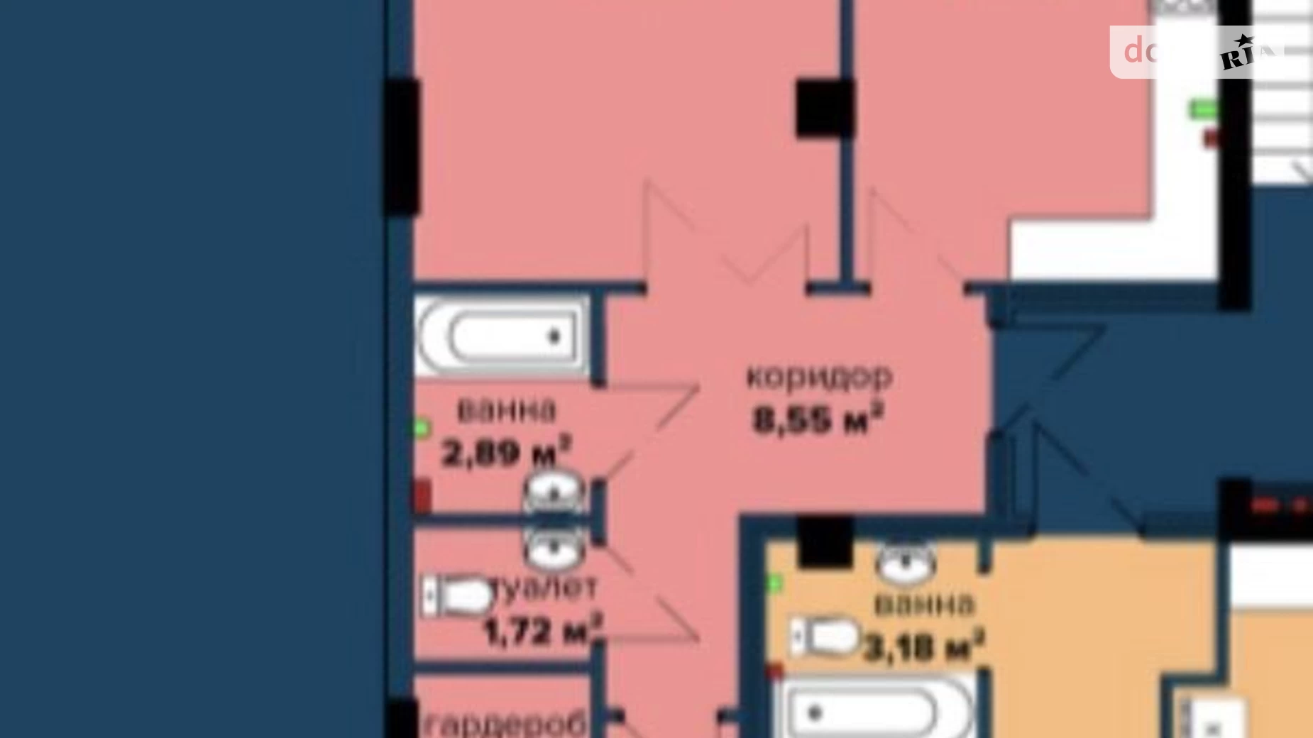 Продается 2-комнатная квартира 67 кв. м в Ивано-Франковске, ул. Гетьмана Ивана Мазепы - фото 2