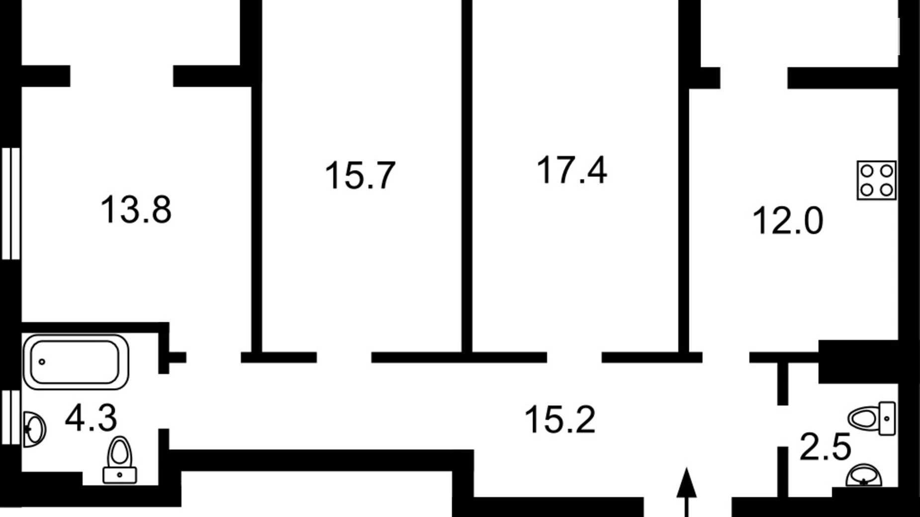 Продается 3-комнатная квартира 89 кв. м в Киеве, ул. Кудрявская, 24А - фото 4