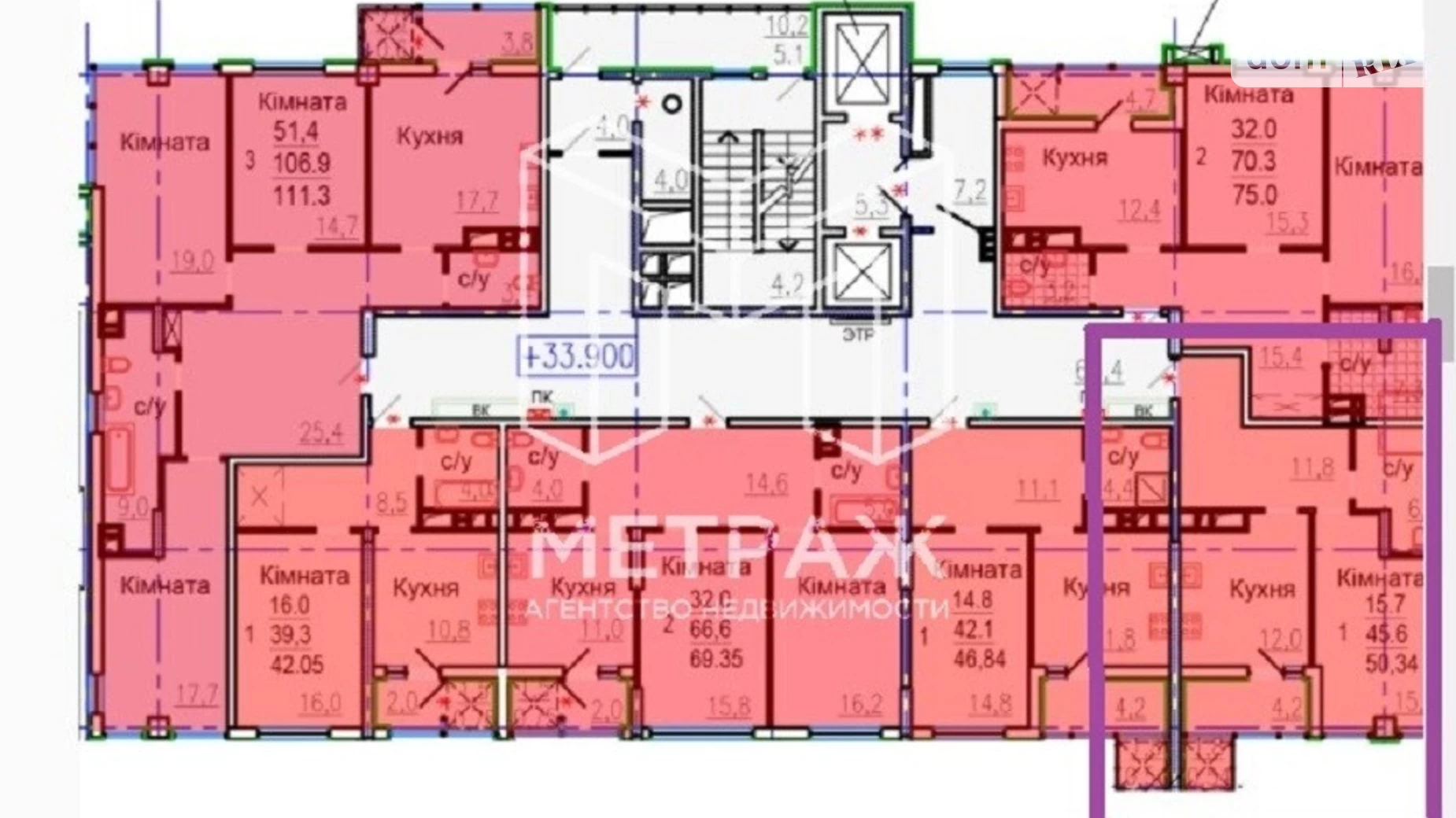 Продается 1-комнатная квартира 50 кв. м в Харькове, ул. Авиационная, 39