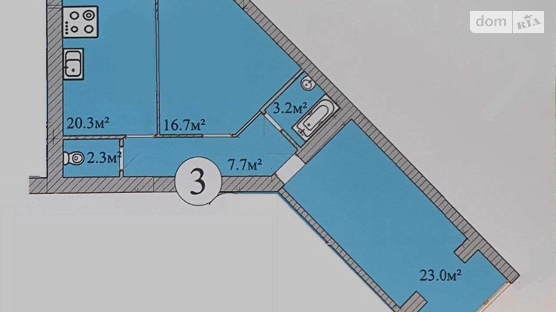 Продается 2-комнатная квартира 74 кв. м в Хмельницком, ул. Проскуровского Подполья, 131/2