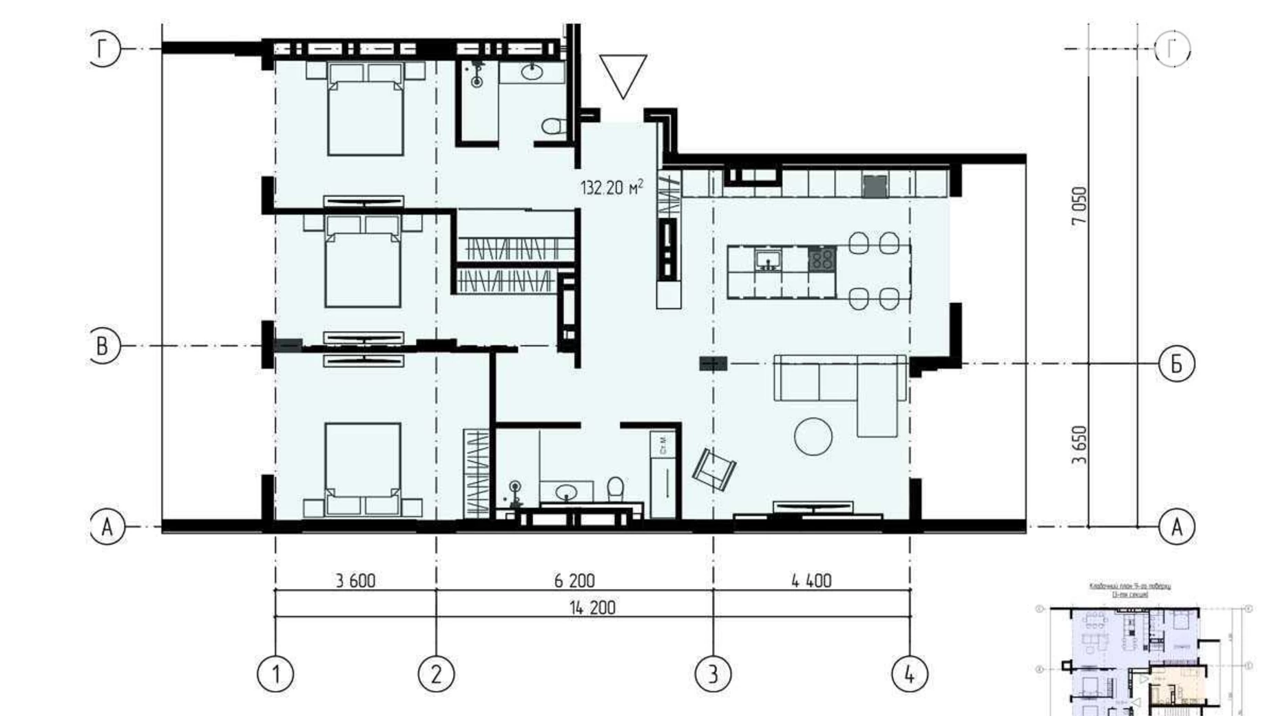 Продается 3-комнатная квартира 132.2 кв. м в Ужгороде, наб. Славянская, 23А - фото 2