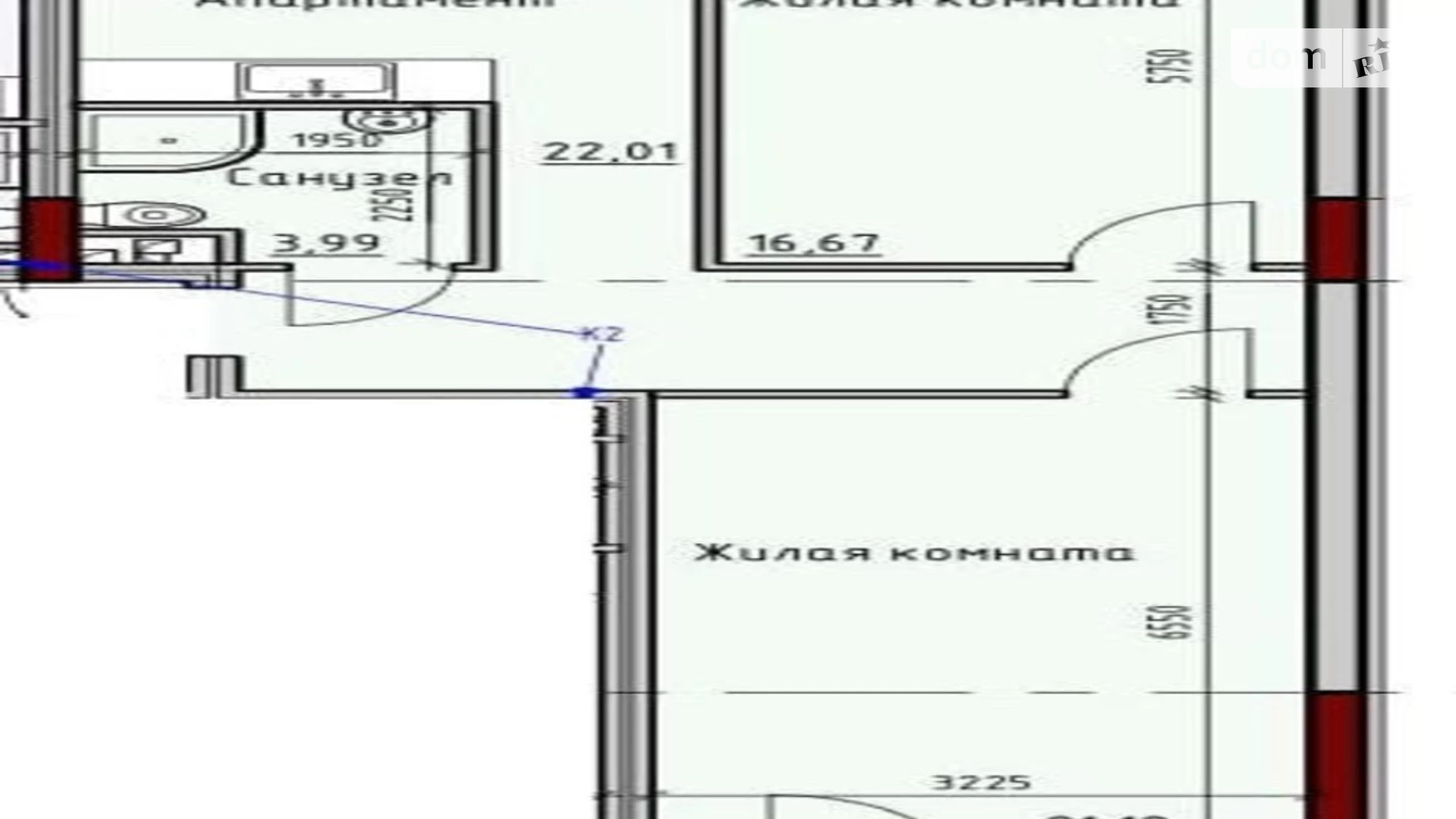 Продается 2-комнатная квартира 65.3 кв. м в Одессе, ул. Дачная, 28 - фото 3