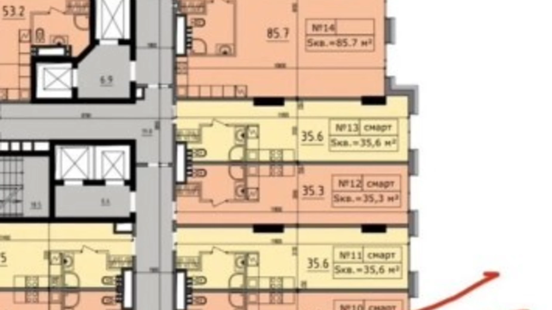 Продается 1-комнатная квартира 35.5 кв. м в Днепре, спуск Крутогорная, 18