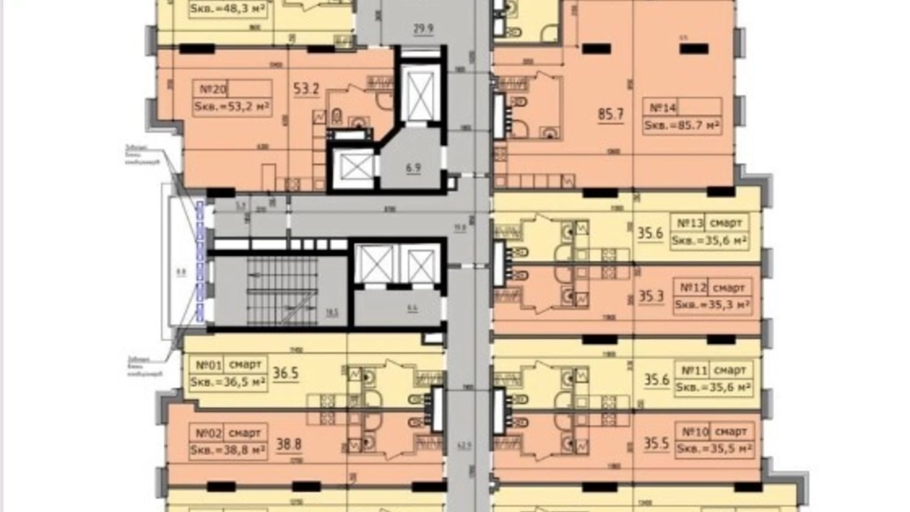 Продается 2-комнатная квартира 63 кв. м в Днепре, спуск Крутогорная, 18 - фото 3