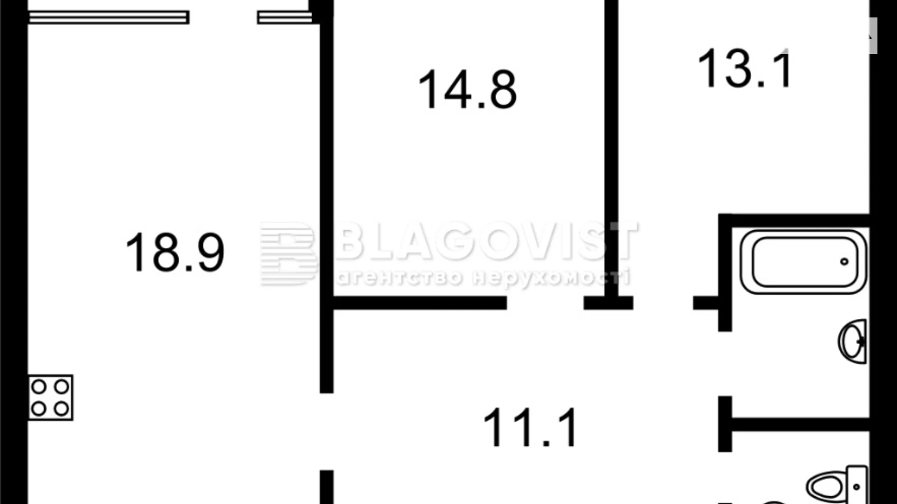 Продается 2-комнатная квартира 68 кв. м в Киеве, ул. Евгения Сверстюка, 6Е