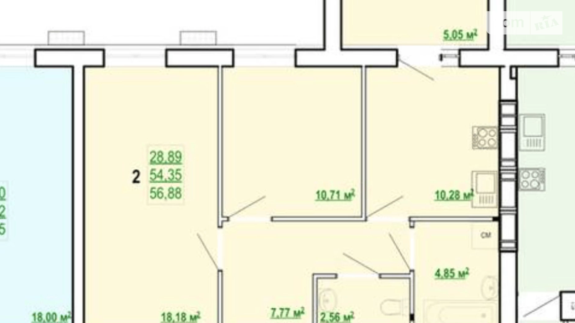 Продається 2-кімнатна квартира 57 кв. м у Харкові, вул. Полтавський Шлях, 186 - фото 5