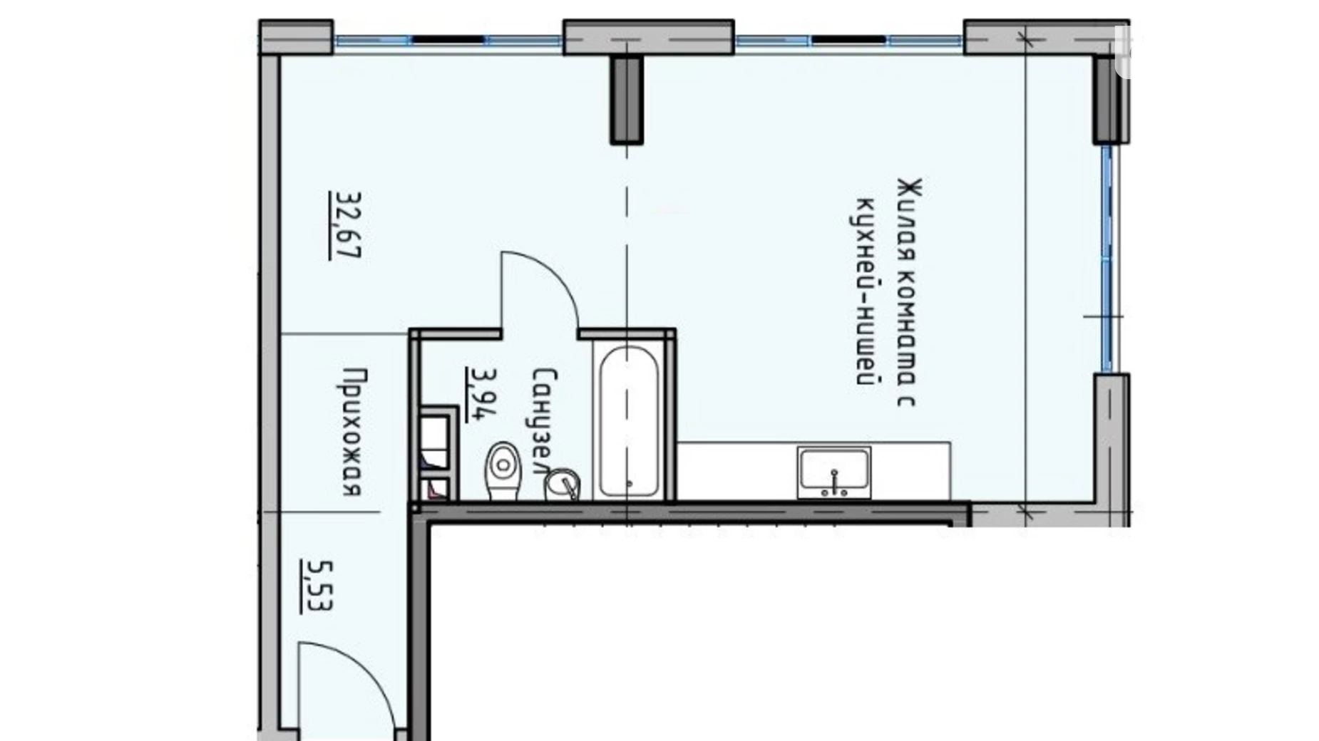 Продается 1-комнатная квартира 41.2 кв. м в Одессе, ул. Раскидайловская - фото 3