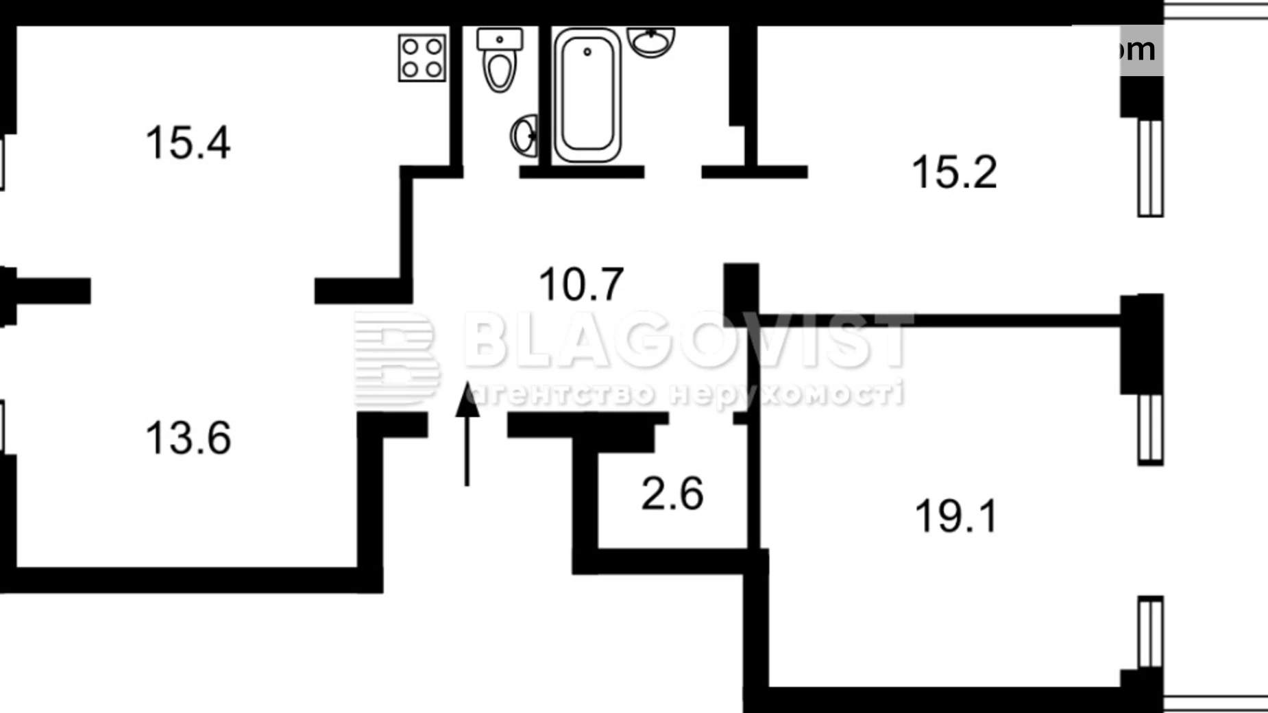 Продается 2-комнатная квартира 88 кв. м в Киеве, ул. Набережно-Рыбальская, 9 - фото 2