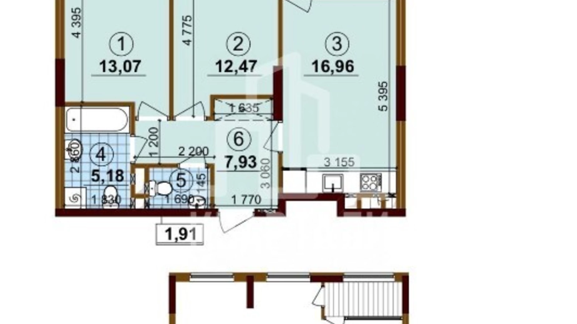 Продается 2-комнатная квартира 62 кв. м в Киеве, просп. Правды, 13/7