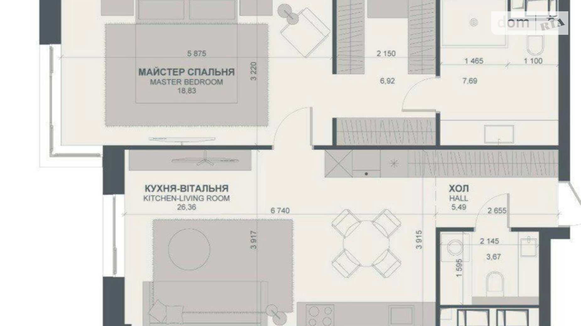 Продается 2-комнатная квартира 68 кв. м в Киеве, ул. Василия Тютюнника, 39/2