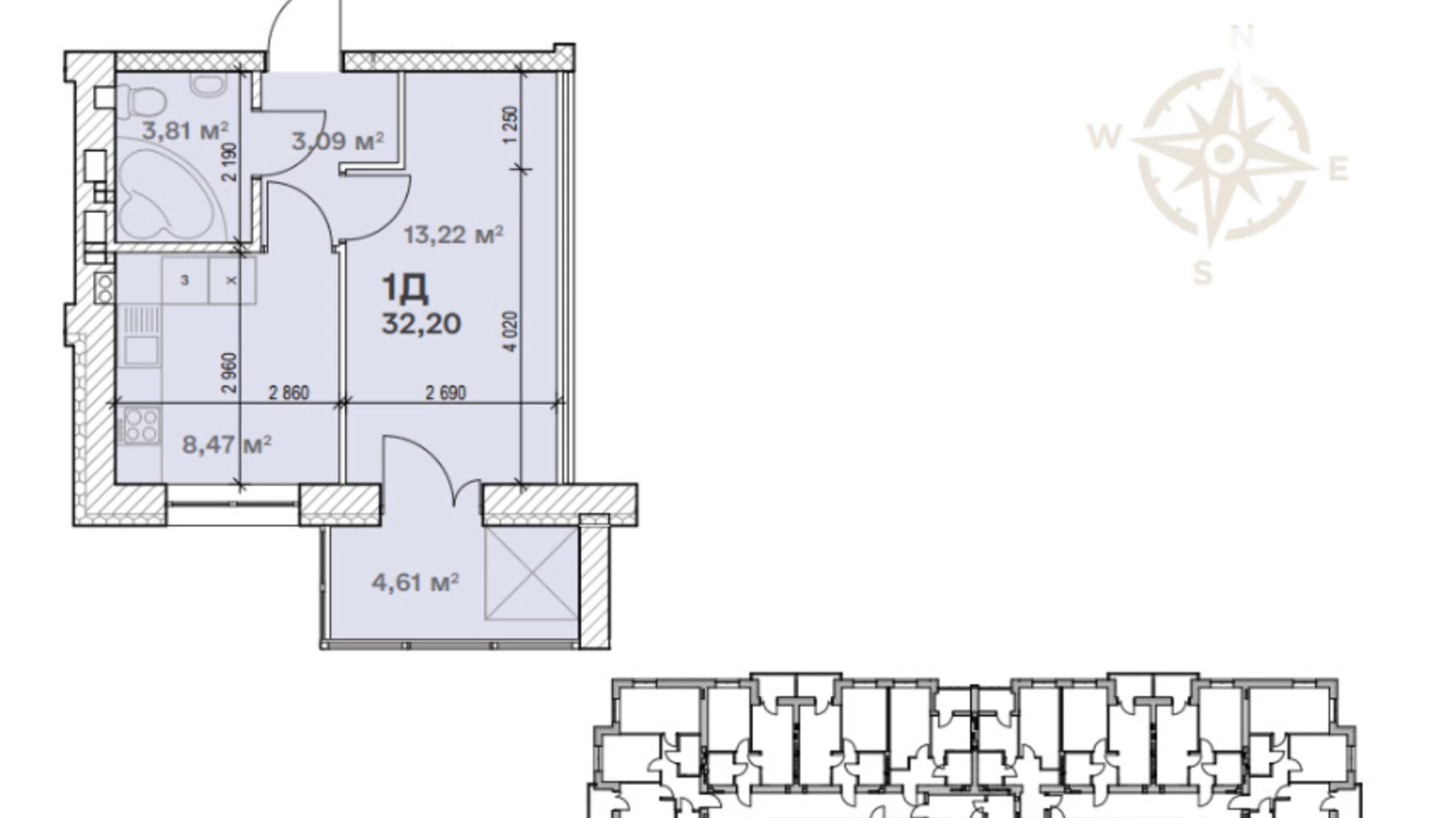 Продается 1-комнатная квартира 32.2 кв. м в Дымере, ул. Шевченко - фото 2