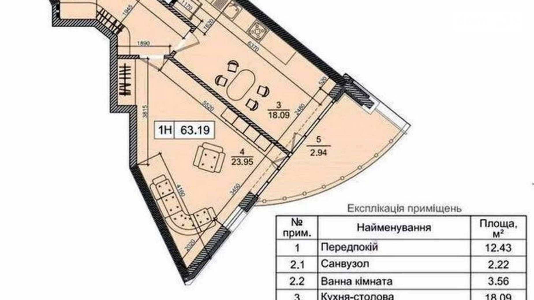 Продается 1-комнатная квартира 63 кв. м в Киеве, пер. Лабораторный, 7