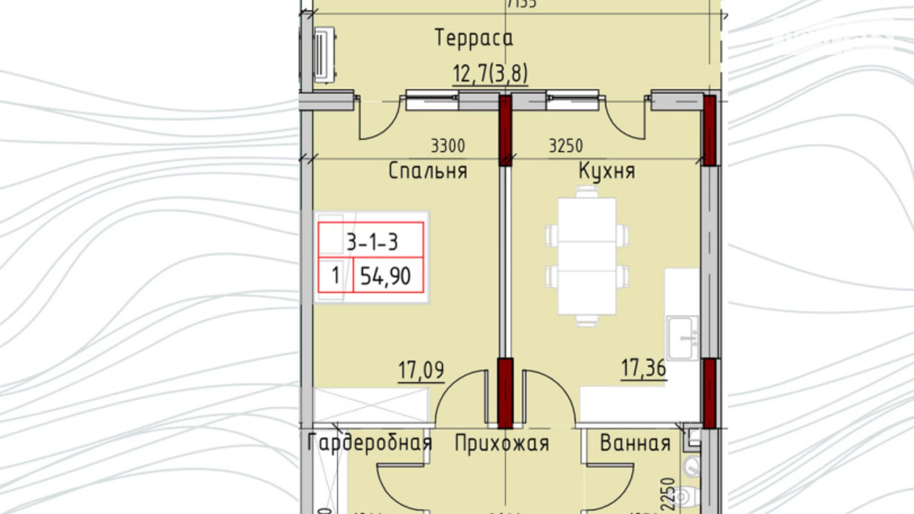 Продается 1-комнатная квартира 54.9 кв. м в Одессе, пер. Маячный, 7 - фото 2