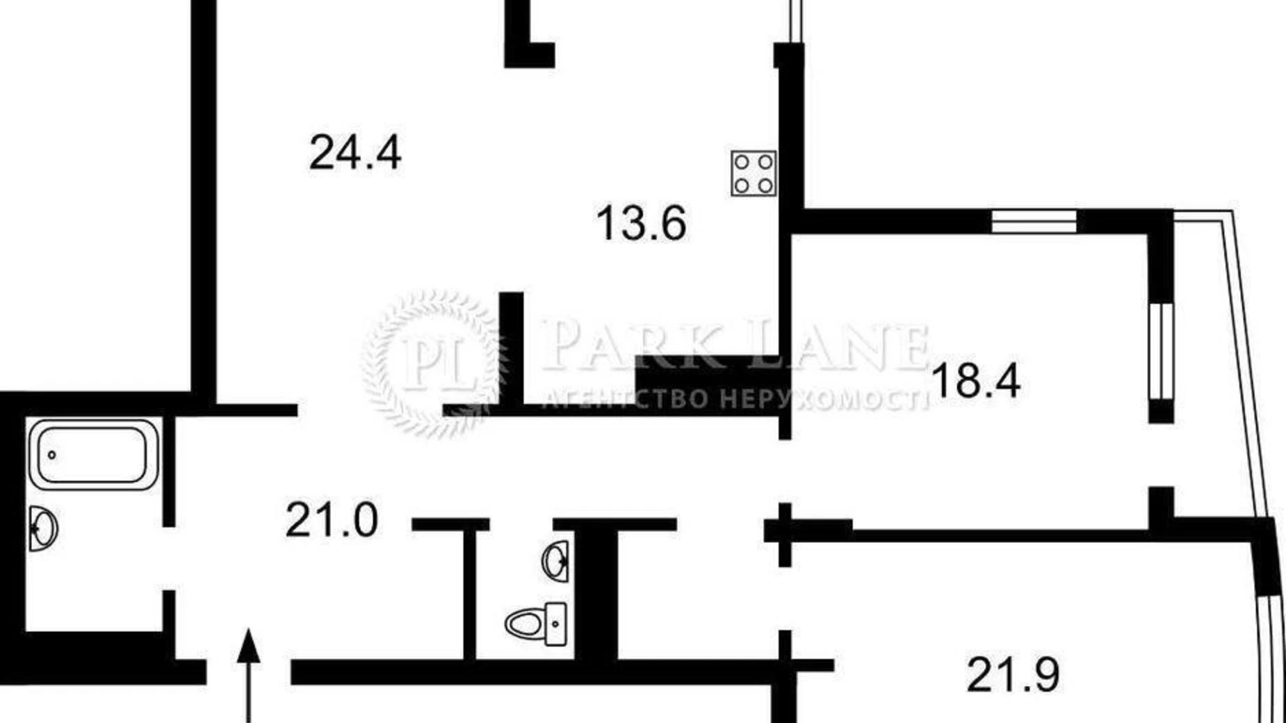 Продается 3-комнатная квартира 114.1 кв. м в Киеве, пл. Голосеевская, 13Б