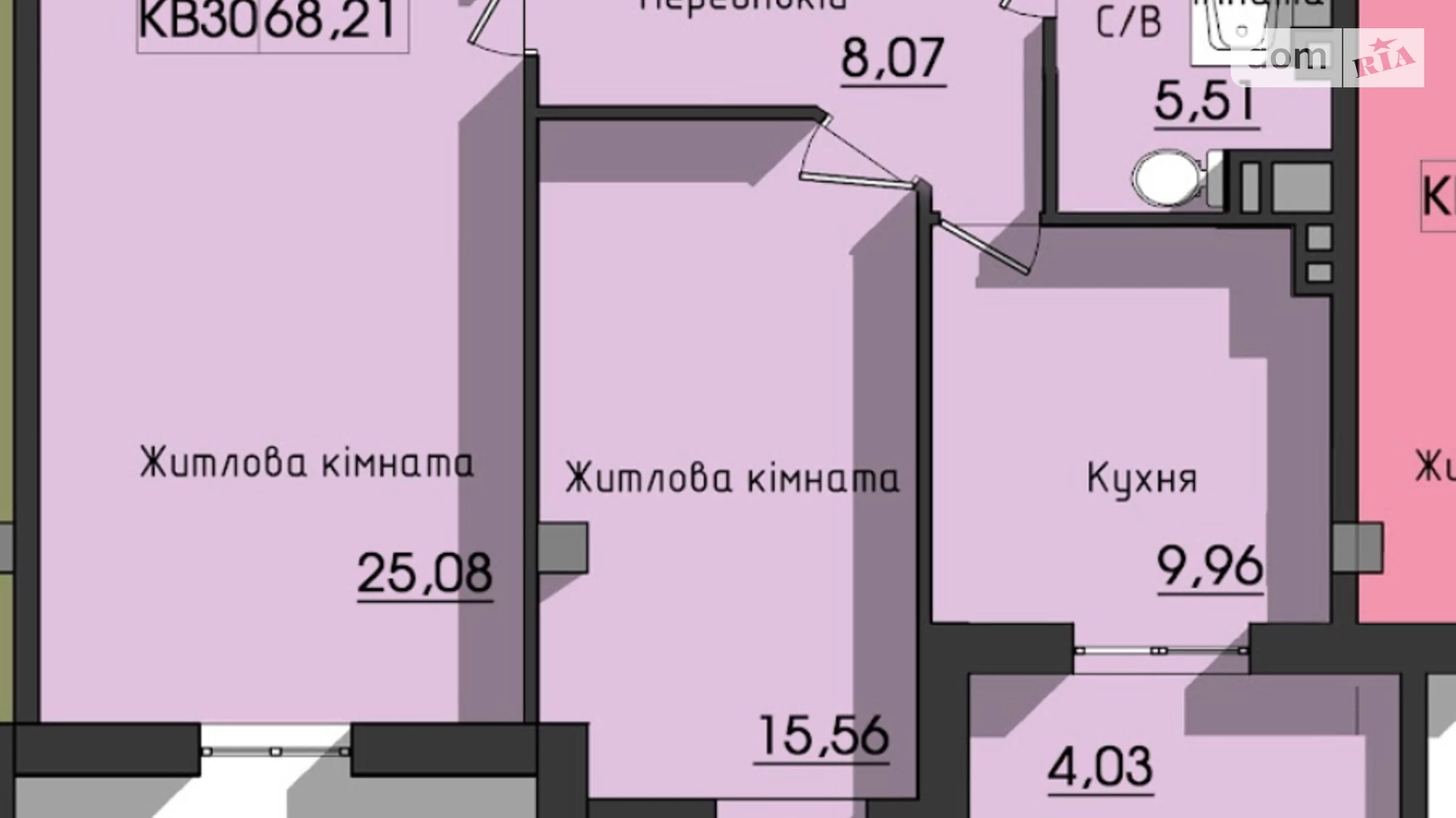 Продається 2-кімнатна квартира 68.21 кв. м у Одесі, вул. Космонавта Комарова - фото 2