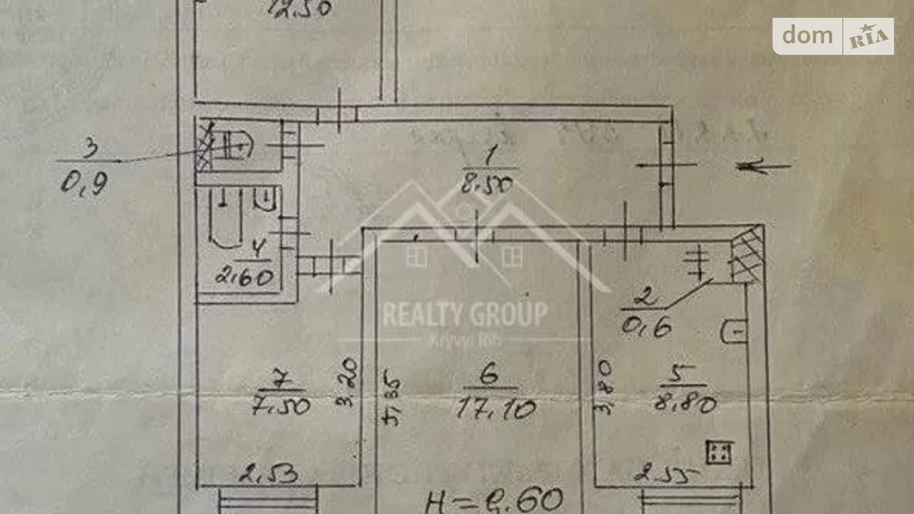 Продается 3-комнатная квартира 63 кв. м в Кривом Роге, ул. Симонова, 7 - фото 2