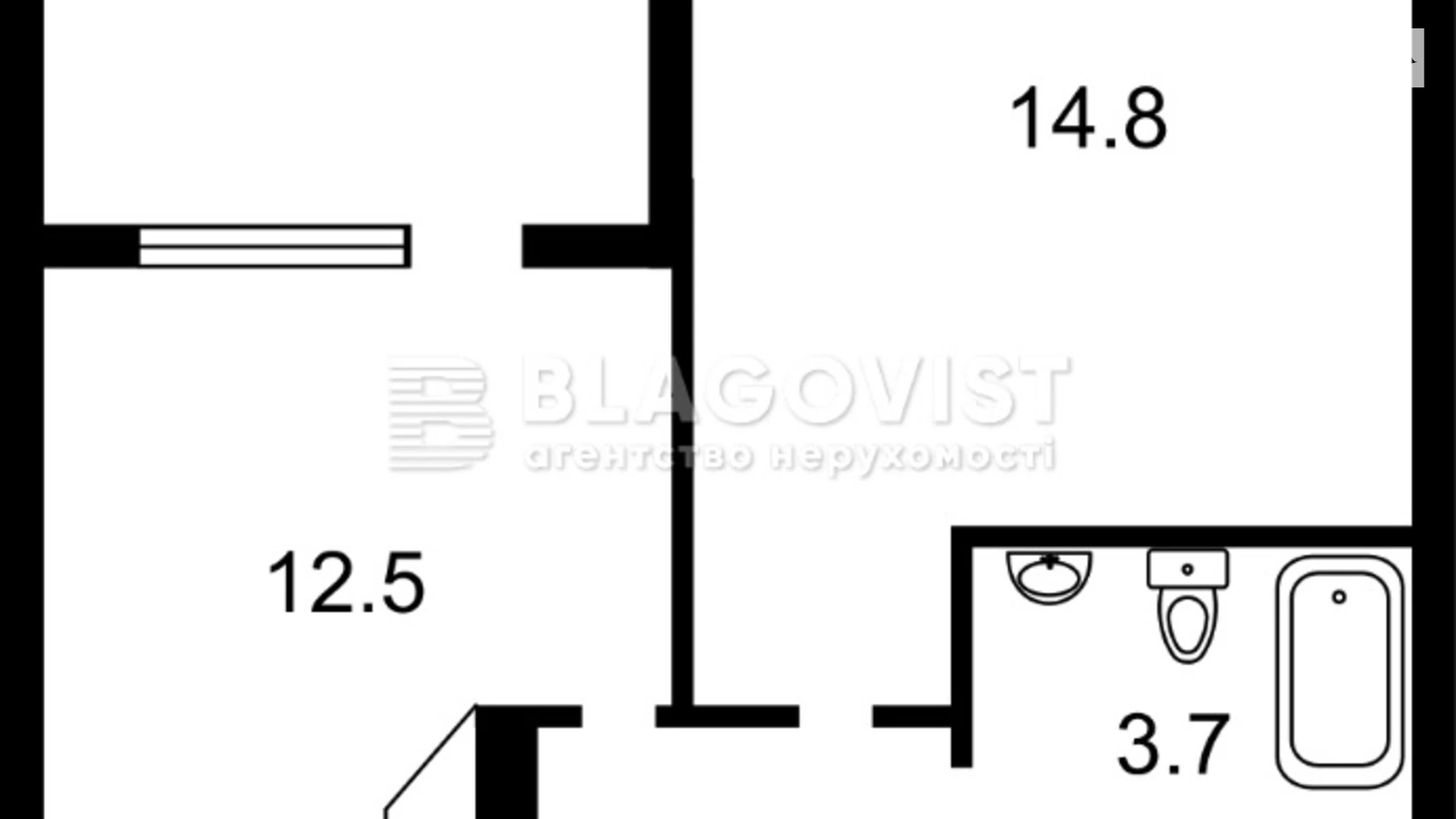 Продается 1-комнатная квартира 39.1 кв. м в Киеве, ул. Святослава Храброго, 11