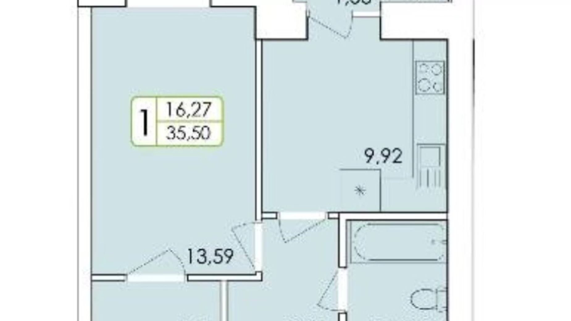 Продается 1-комнатная квартира 37 кв. м в Хмельницком, ул. Трудовая, 5/1 - фото 5