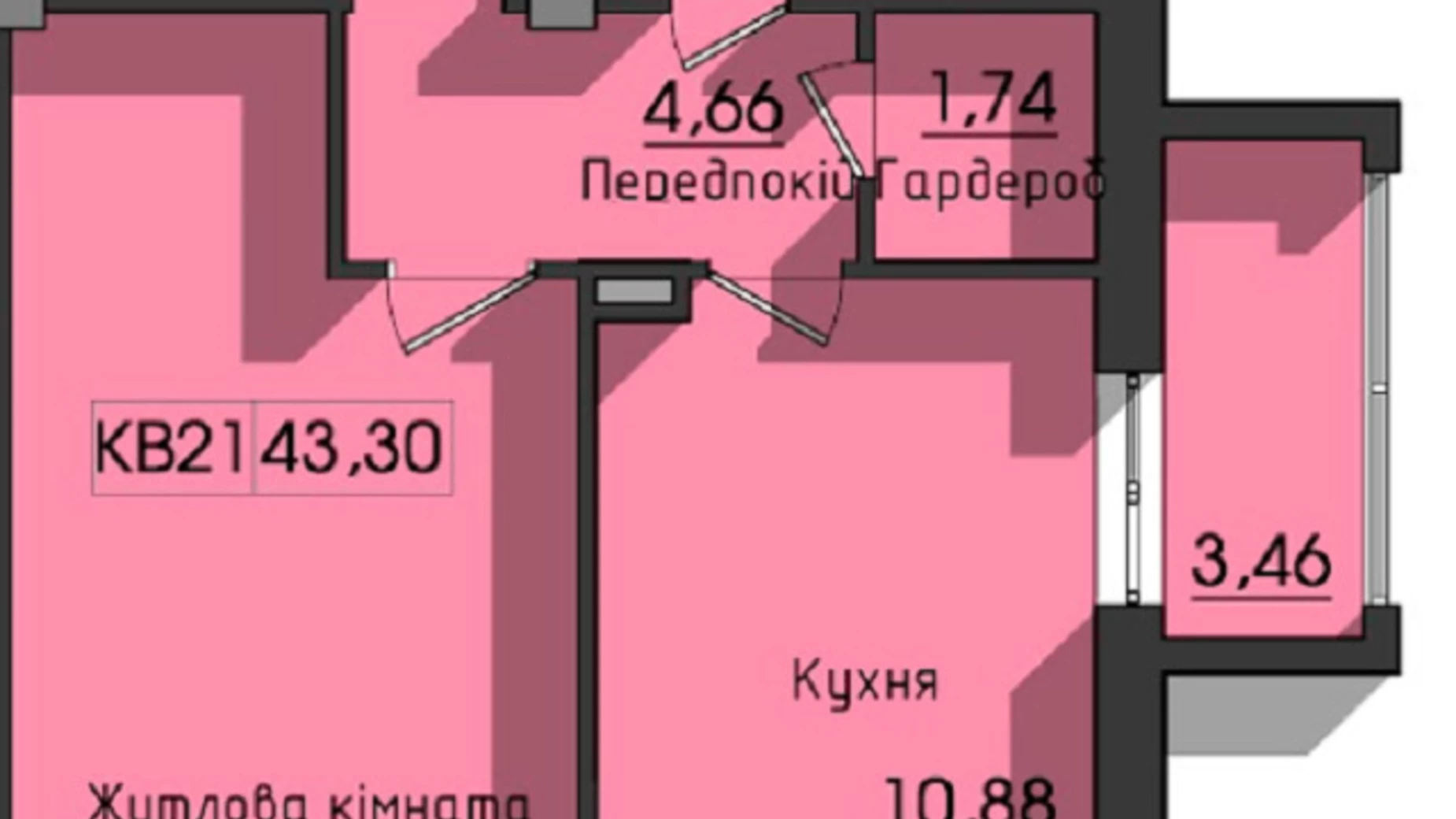 Продается 1-комнатная квартира 44.45 кв. м в Одессе, ул. Космонавтов - фото 3