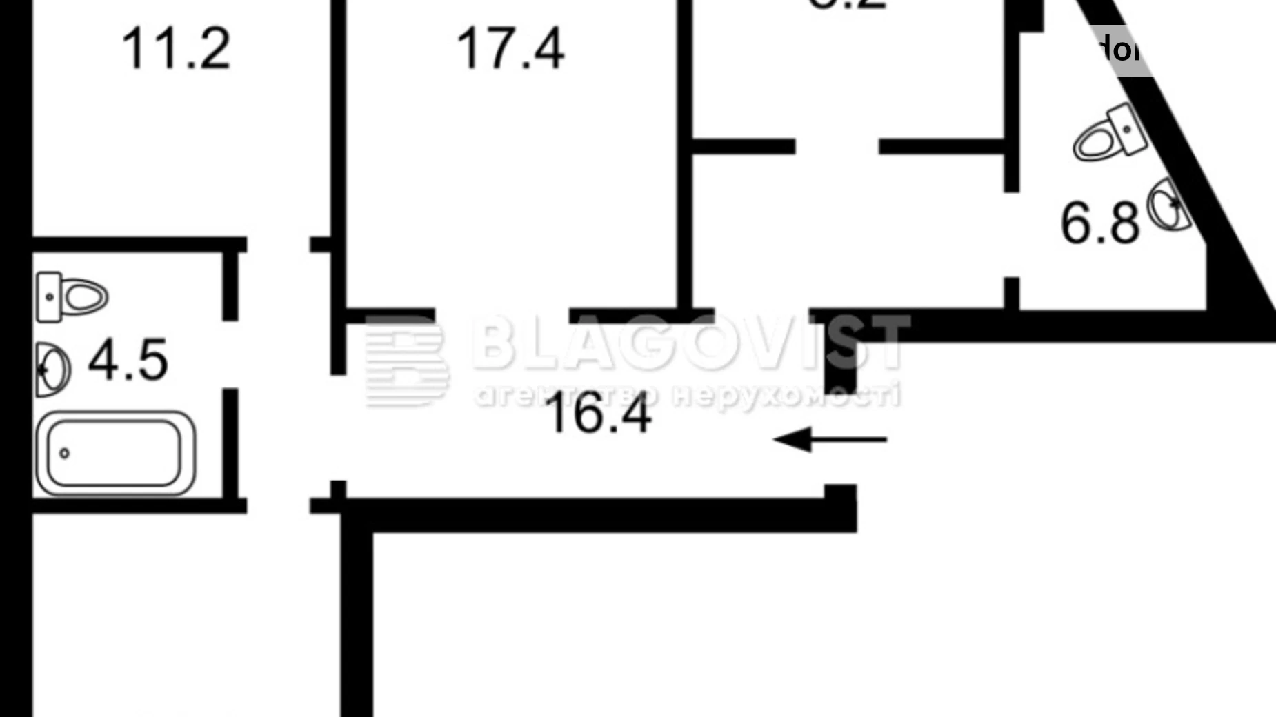 Продается 3-комнатная квартира 81.6 кв. м в Киеве, ул. Ващенко Григория, 7