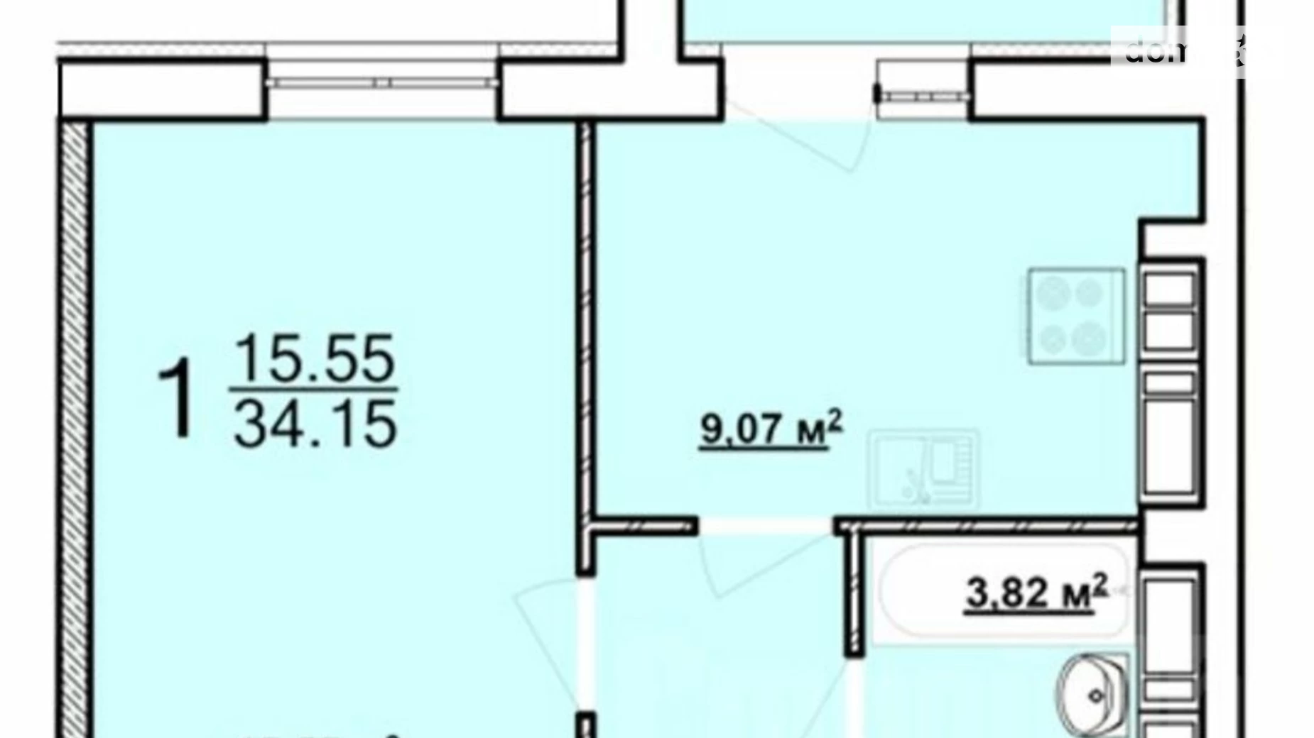 Продается 1-комнатная квартира 34 кв. м в Харькове, ул. Семинарская, 46